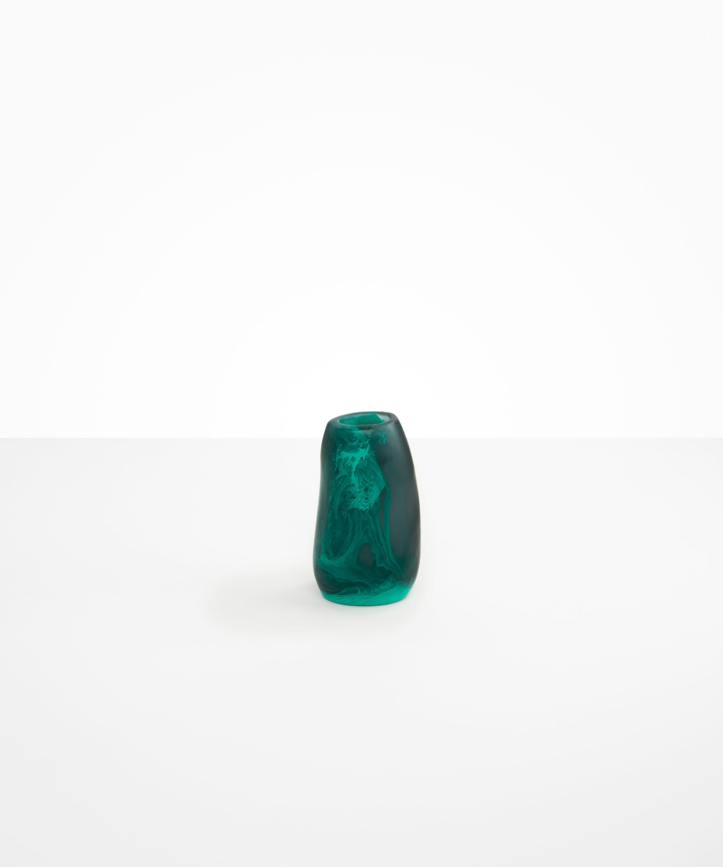 Dinosaur Designs Small Pebble Vase in Mineral Swirl Colour resin.