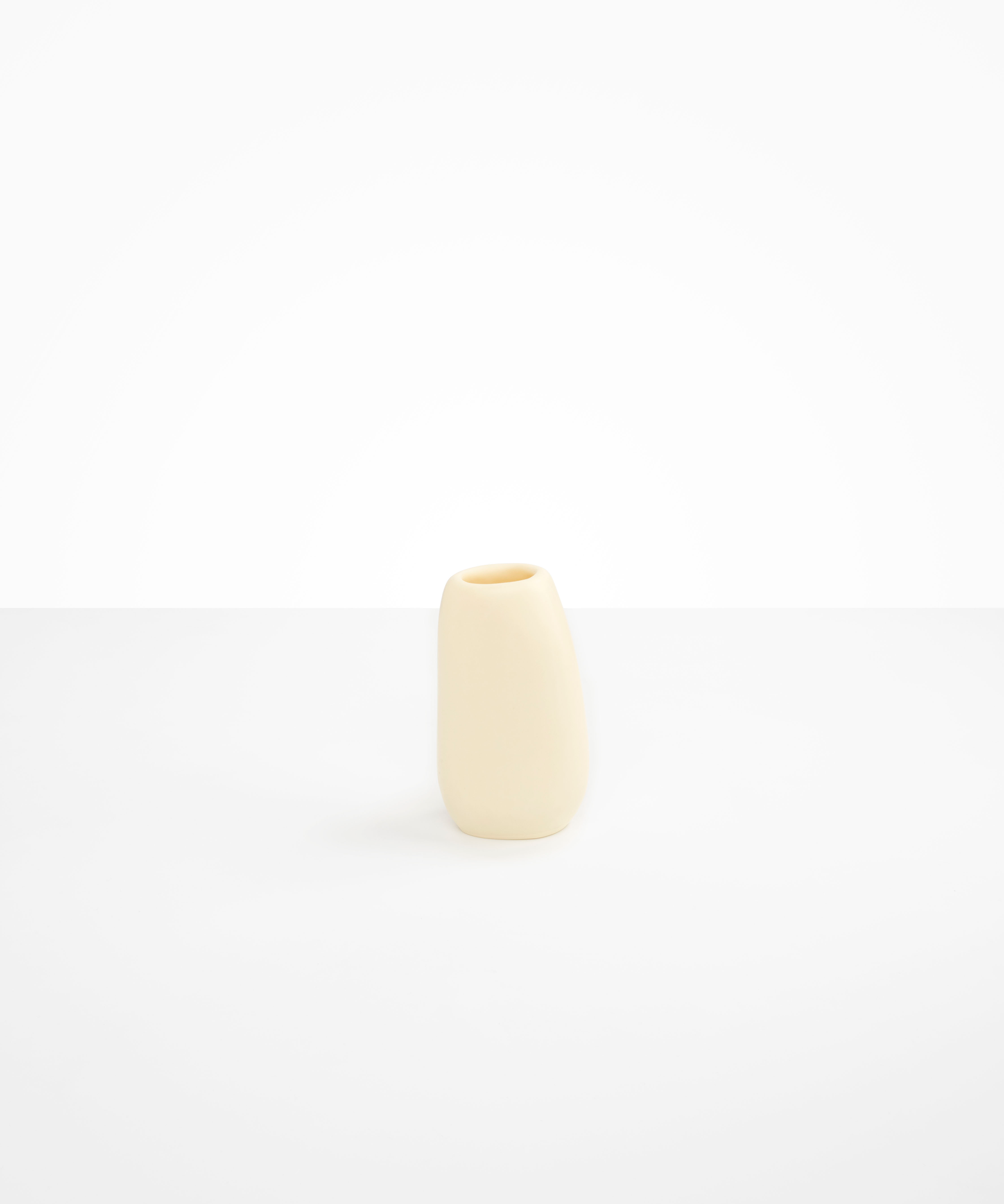 Dinosaur Designs Small Pebble Vase in Cream Colour resin