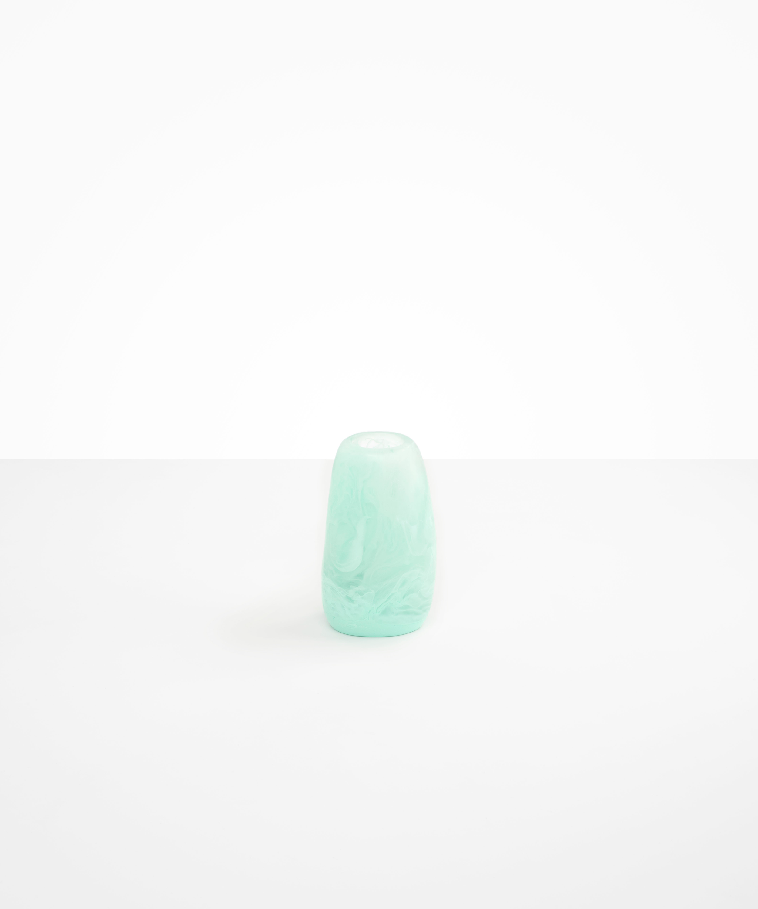 Dinosaur Designs Small Pebble Vase in Mint Colour resin..