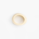 Dinosaur Designs Small Rock Bangle in Cream Colour resin with Wide Fit