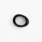 Dinosaur Designs Small Rock Bangle in Black Colour resin with Wide Fit