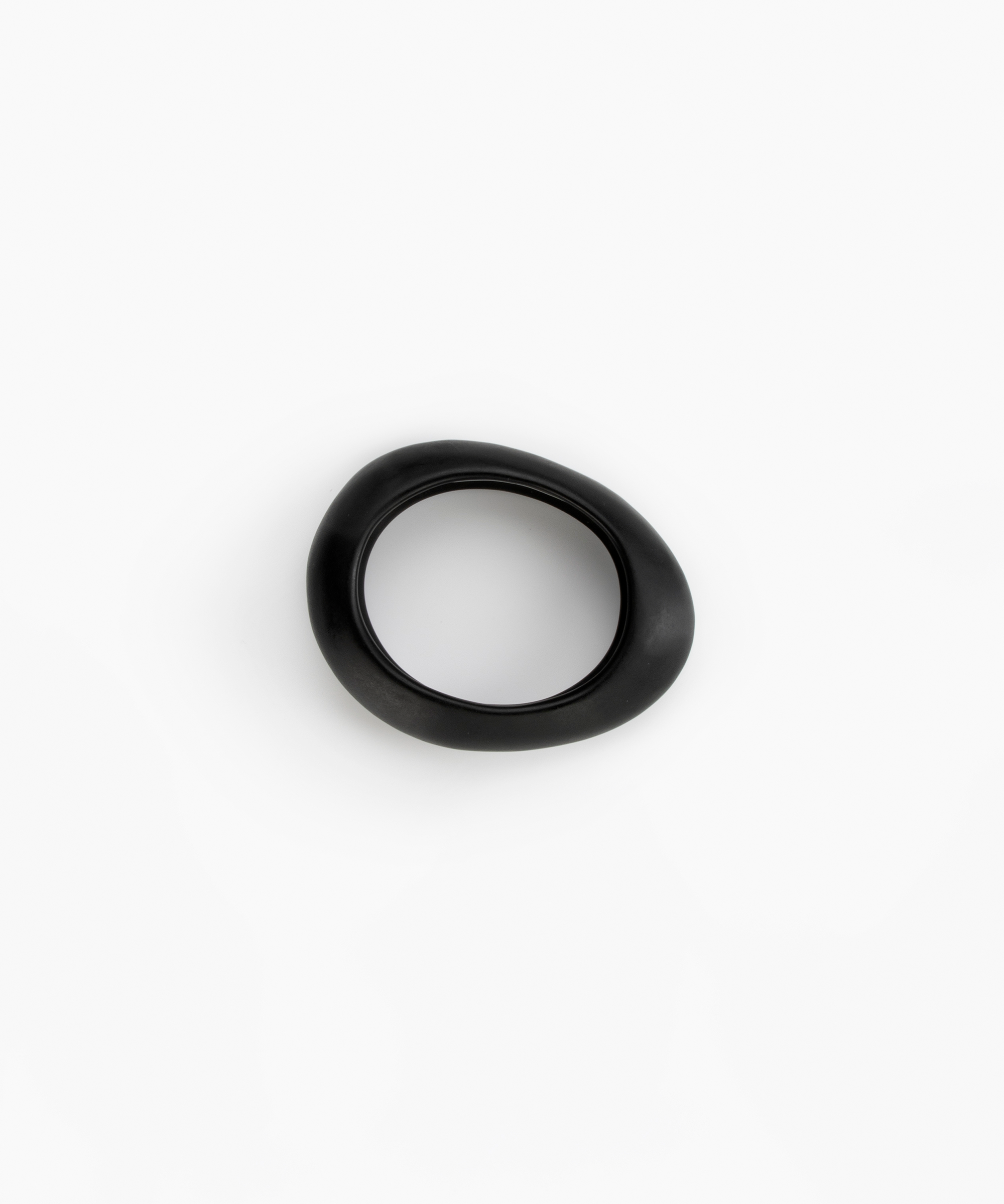 Dinosaur Designs Small Rock Bangle in Black Colour resin with Wide Fit..