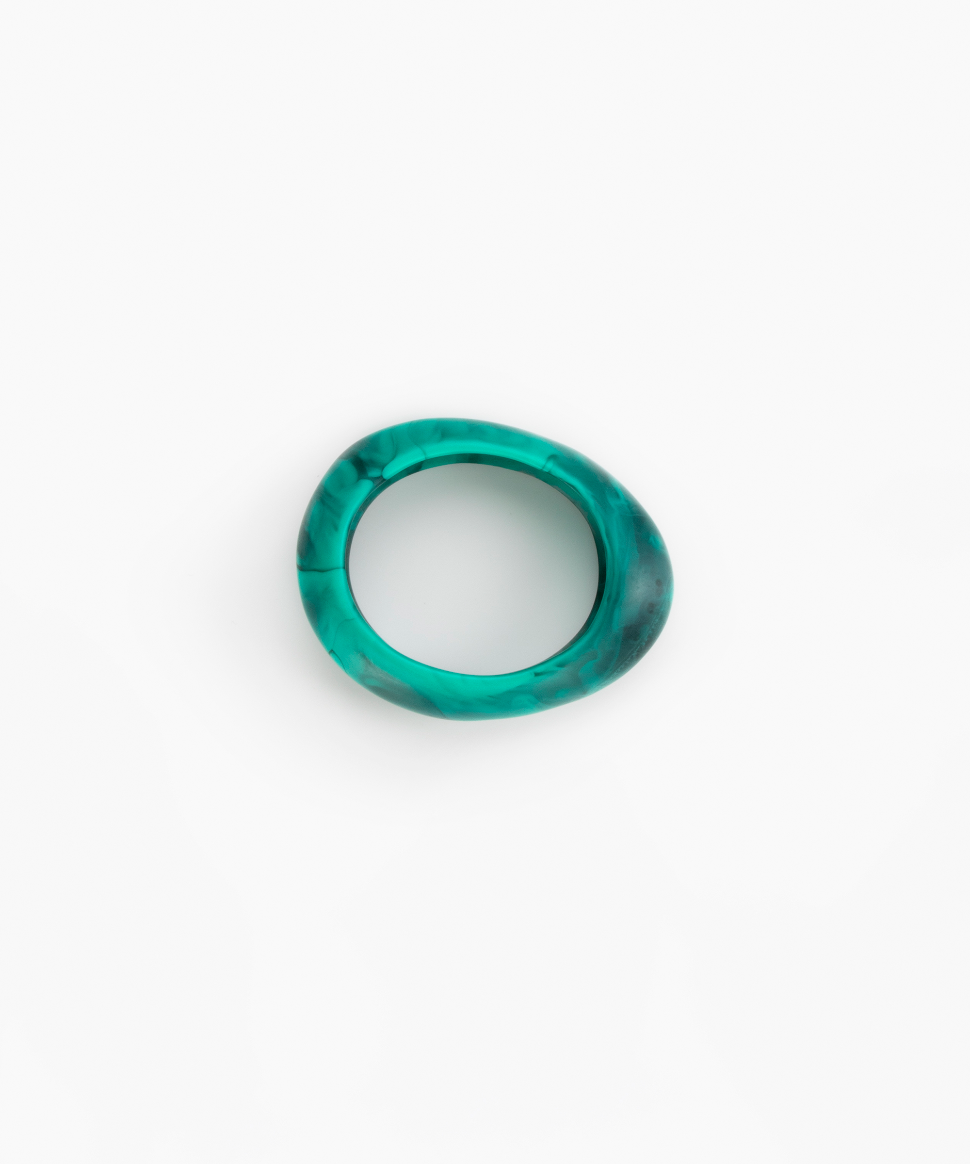 Dinosaur Designs Small Rock Bangle in Mineral Swirl Colour resin with Wide Fit