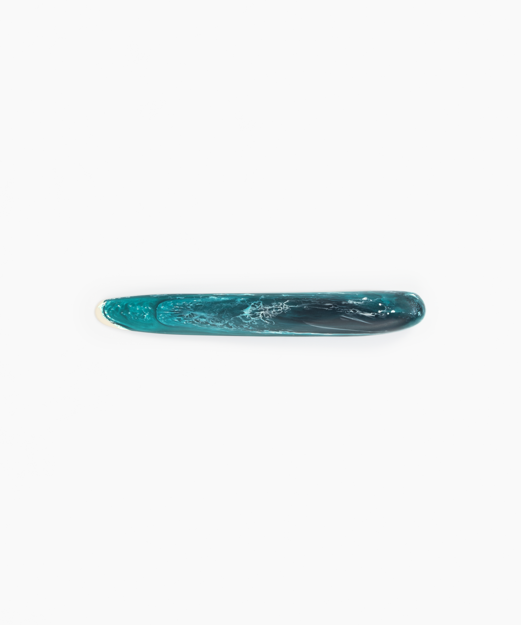 Dinosaur Designs Stone Cheese Knife in Lagoon Colour resin