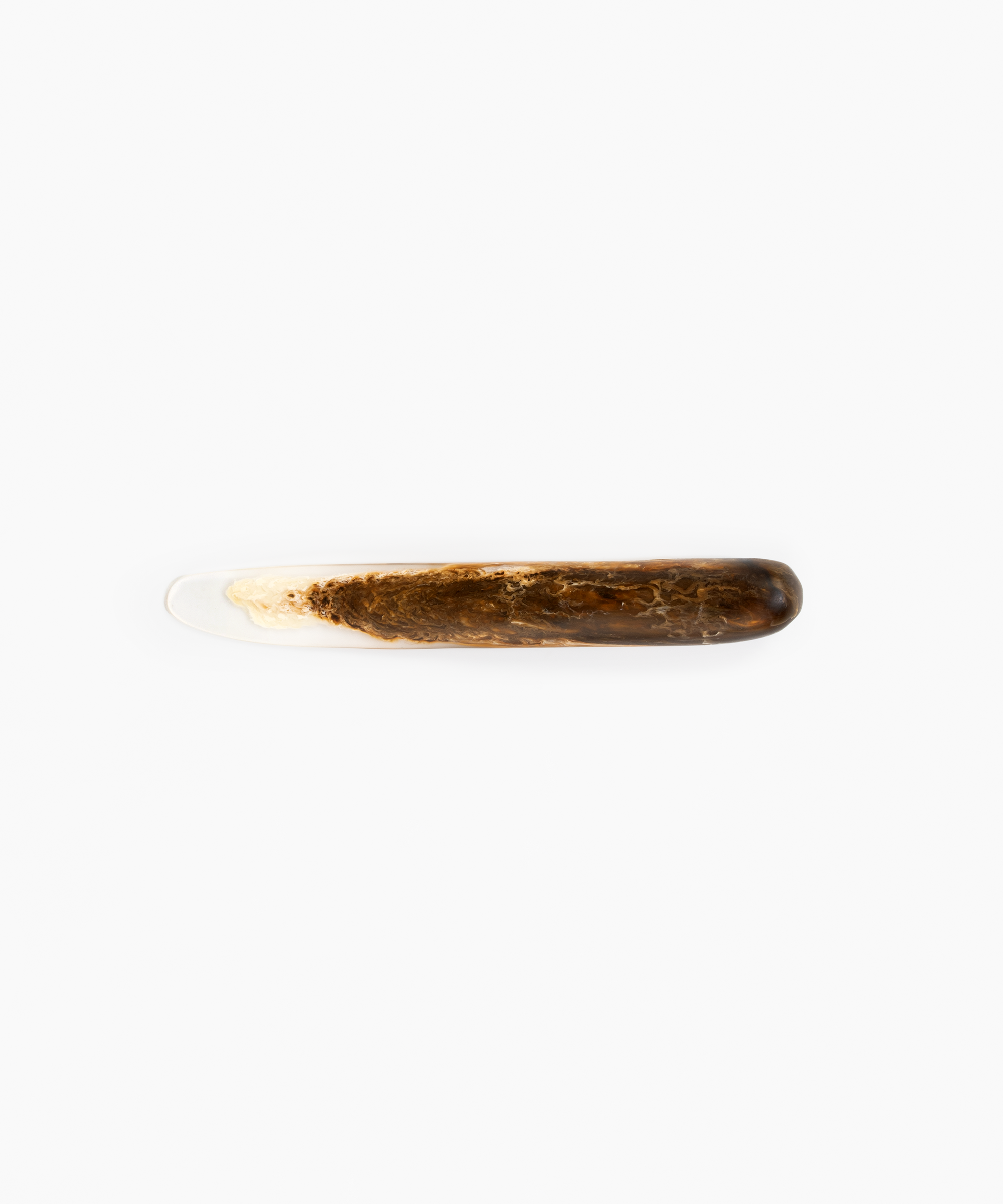 Dinosaur Designs Stone Cheese Knife in Light Horn Colour resin.
