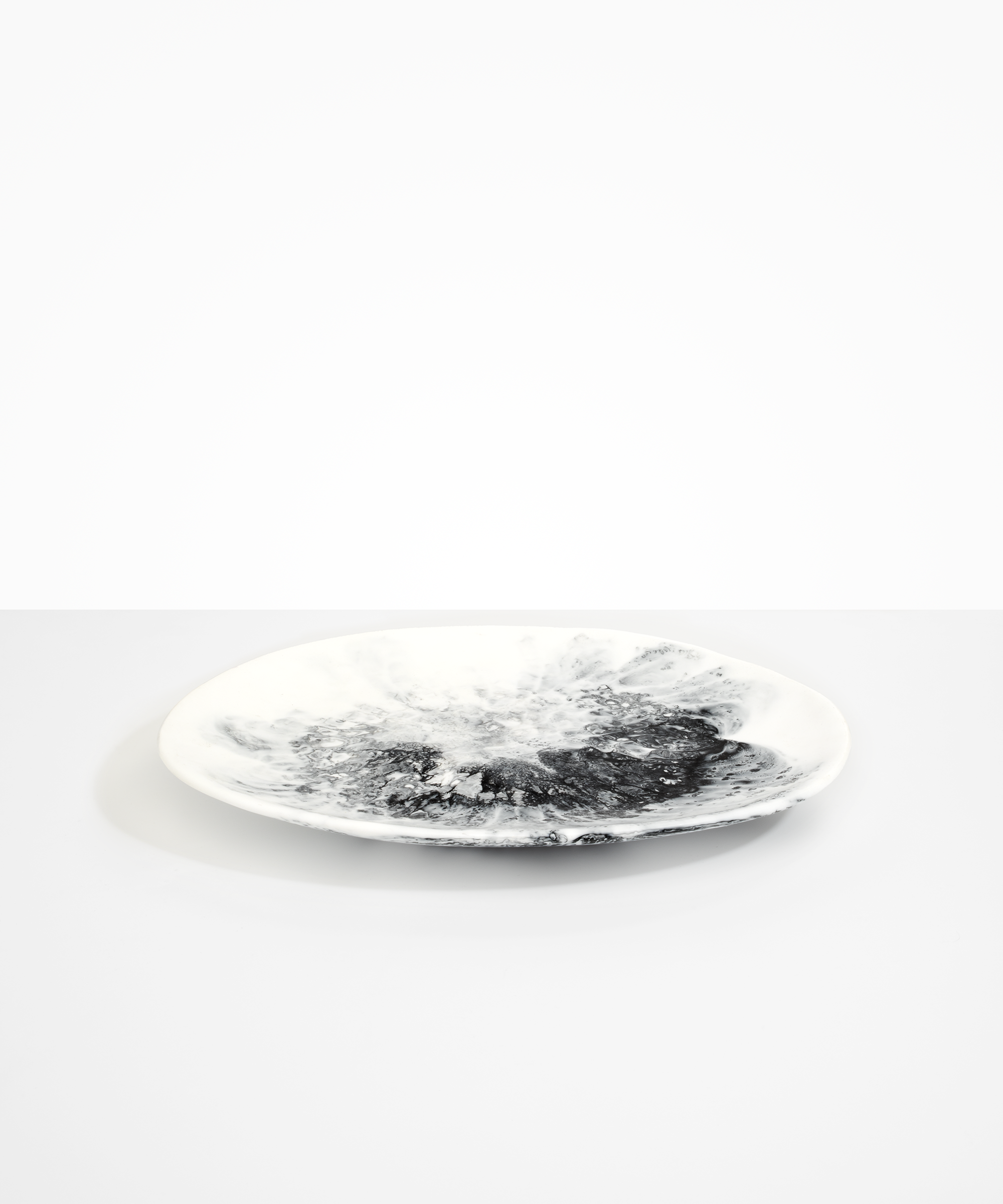 Dinosaur Designs Long Temple Platter Serving Platters in White Marble Colour resin