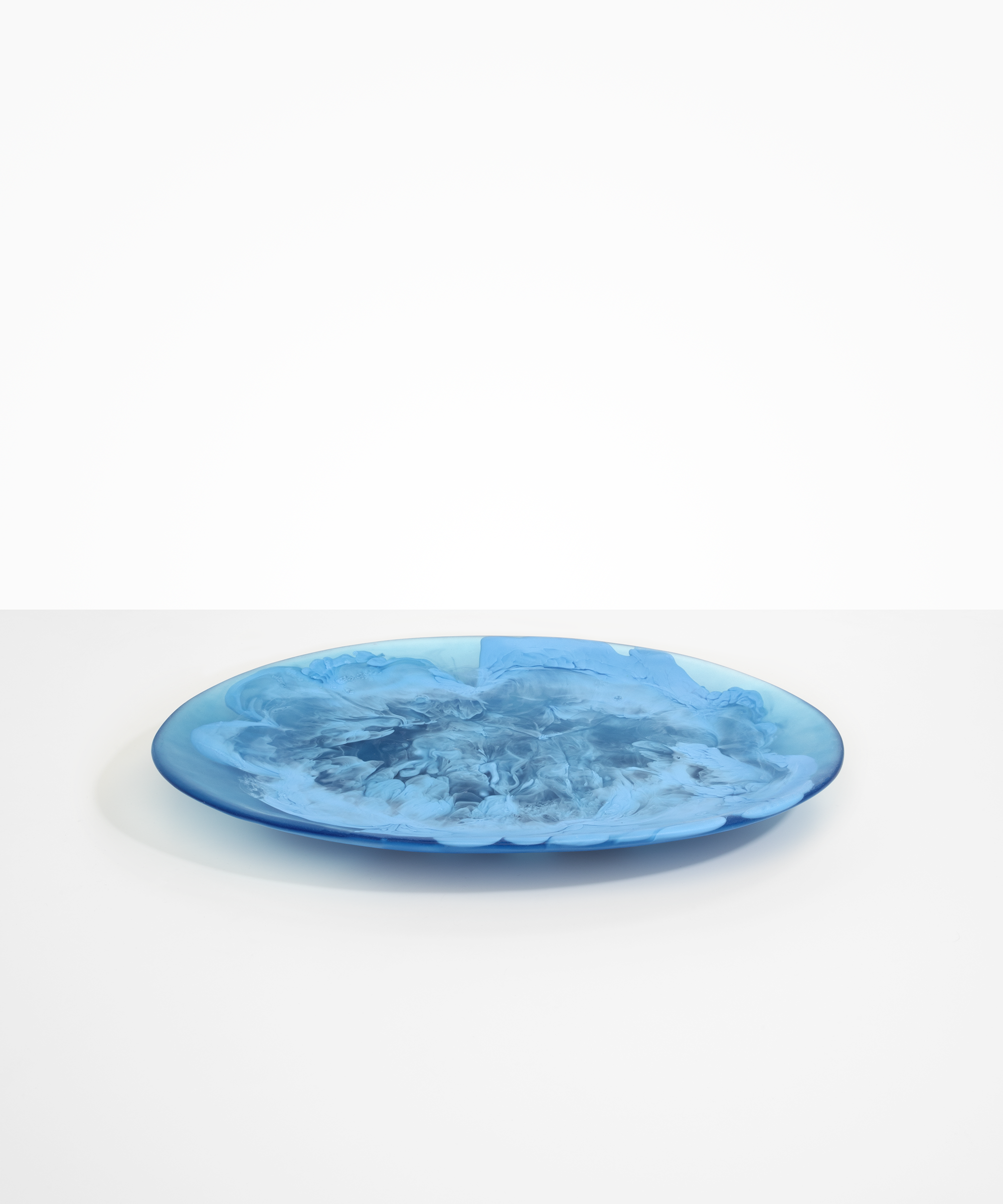 Dinosaur Designs Long Temple Platter in Sky Colour resin