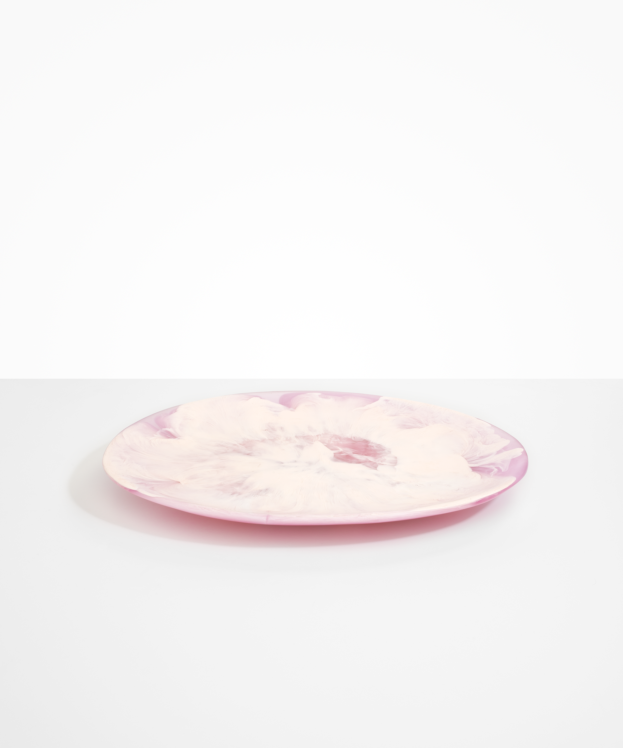 Dinosaur Designs Long Temple Platter in Shell Pink Colour resin