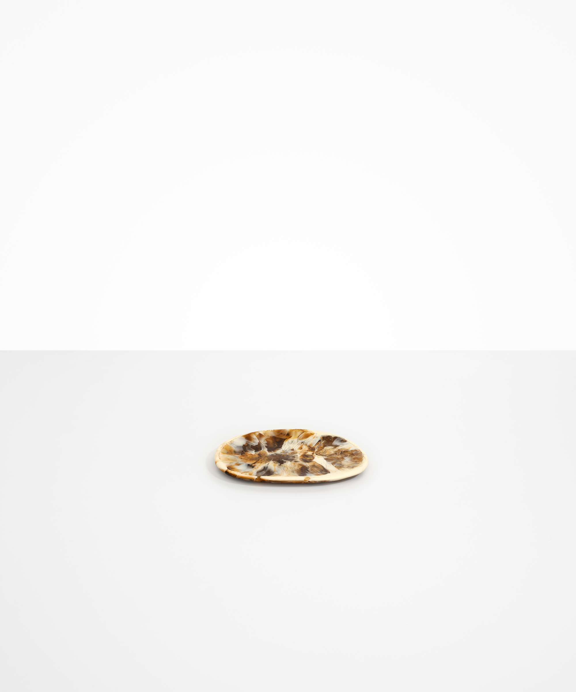 Dinosaur Designs Temple Side Plate in Light Horn Colour resin