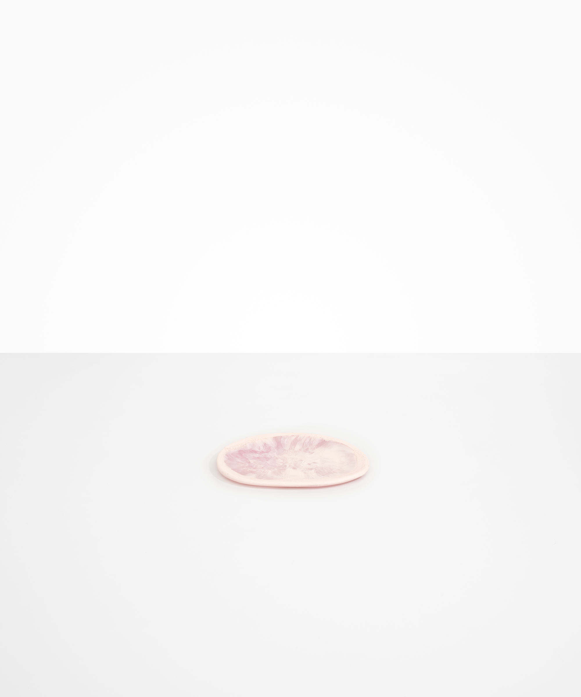 Dinosaur Designs Temple Side Plate in Shell Pink Colour resin..