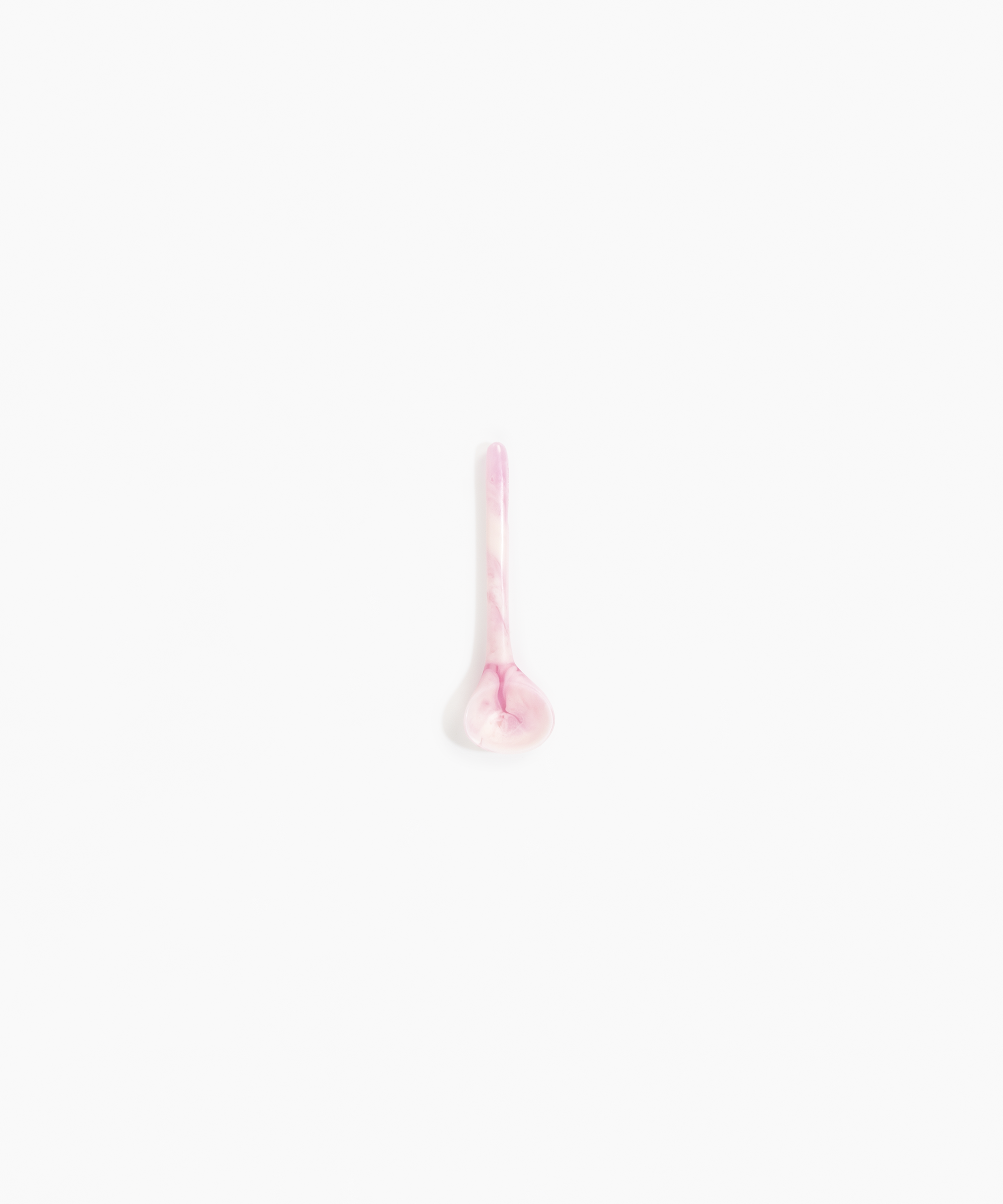 Dinosaur Designs Temple Spoon in Shell Pink Colour resin.