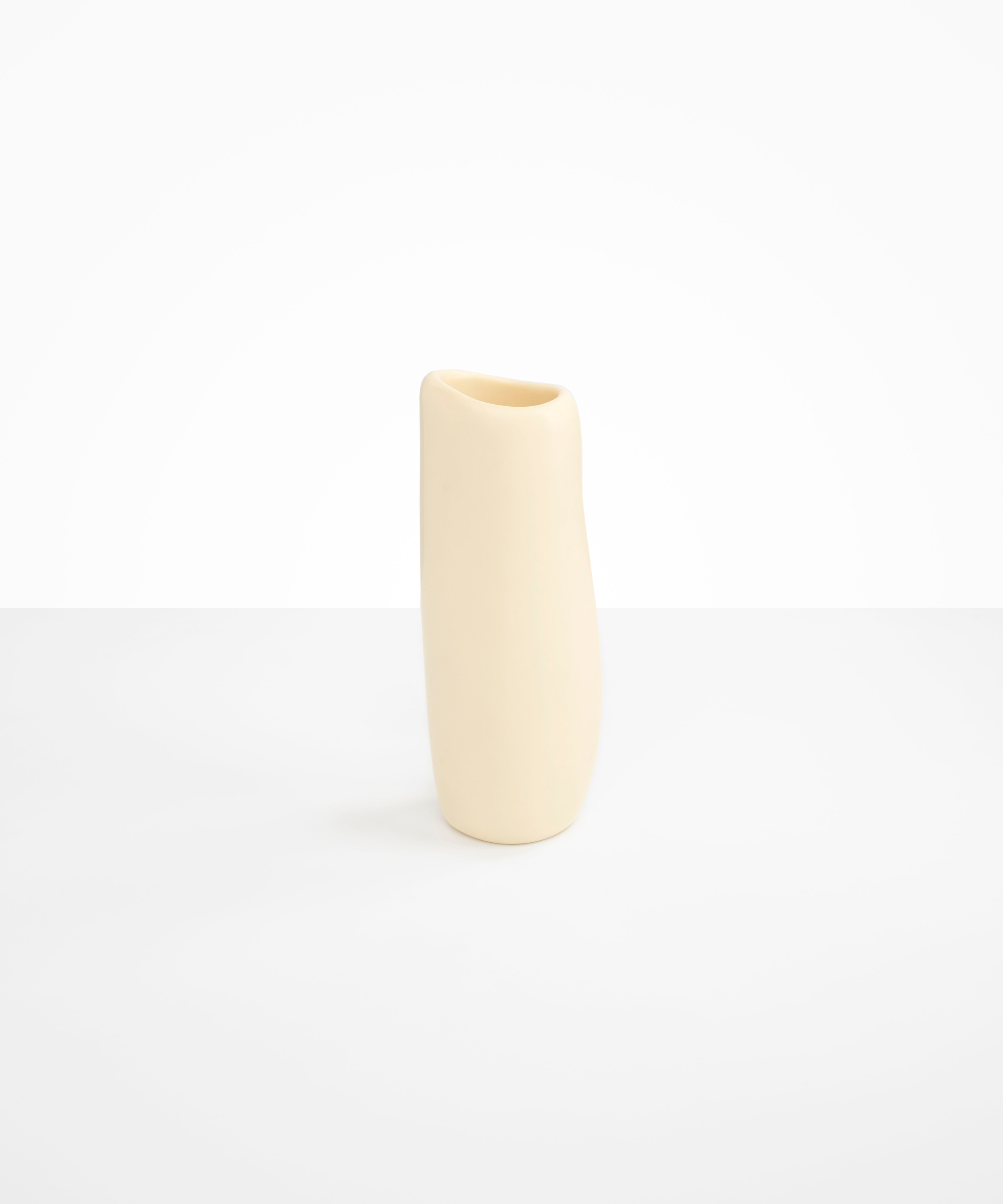 Dinosaur Designs Temple Vase in Cream Colour resin