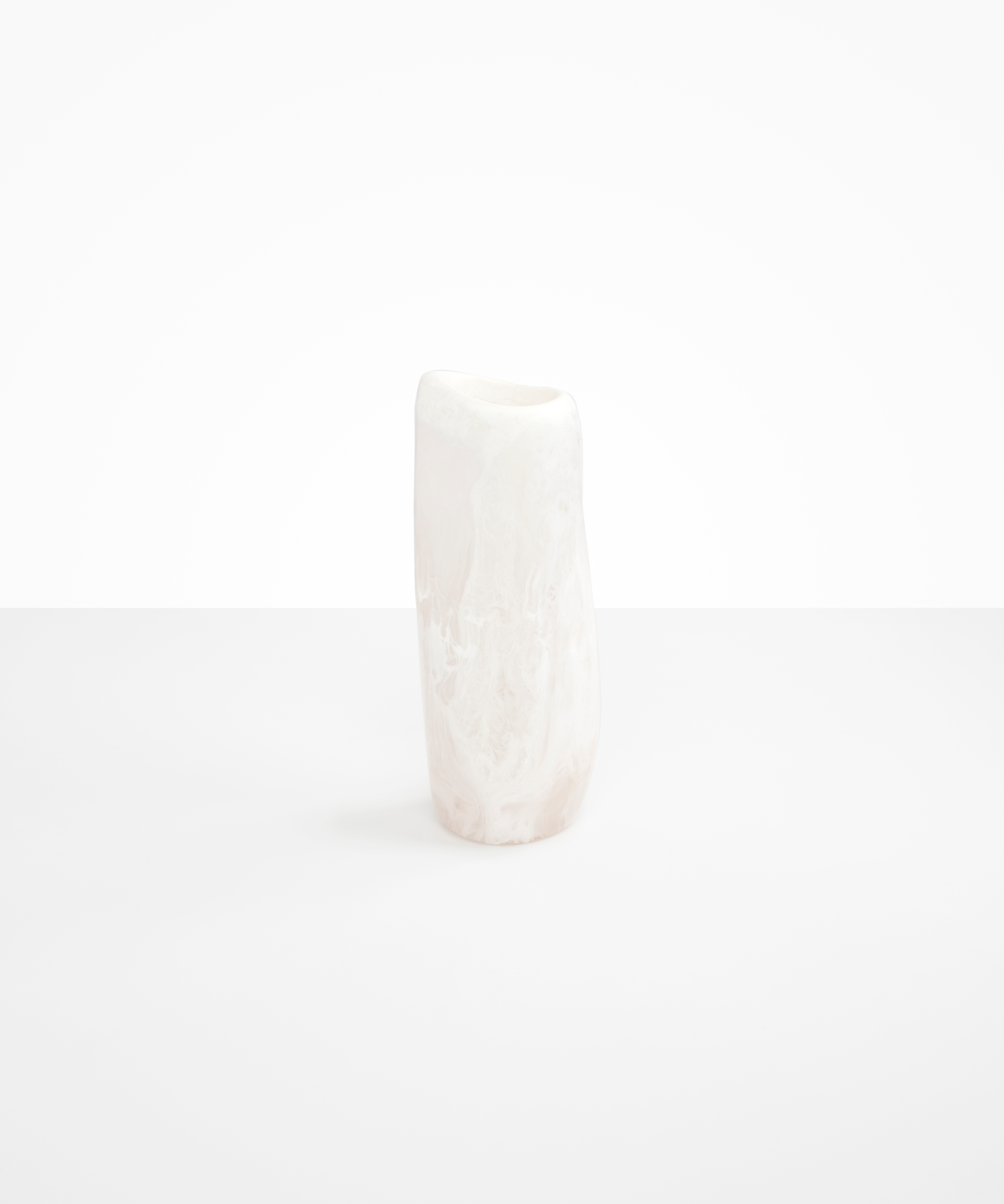 Dinosaur Designs Temple Vase in Snow Swirl Colour resin