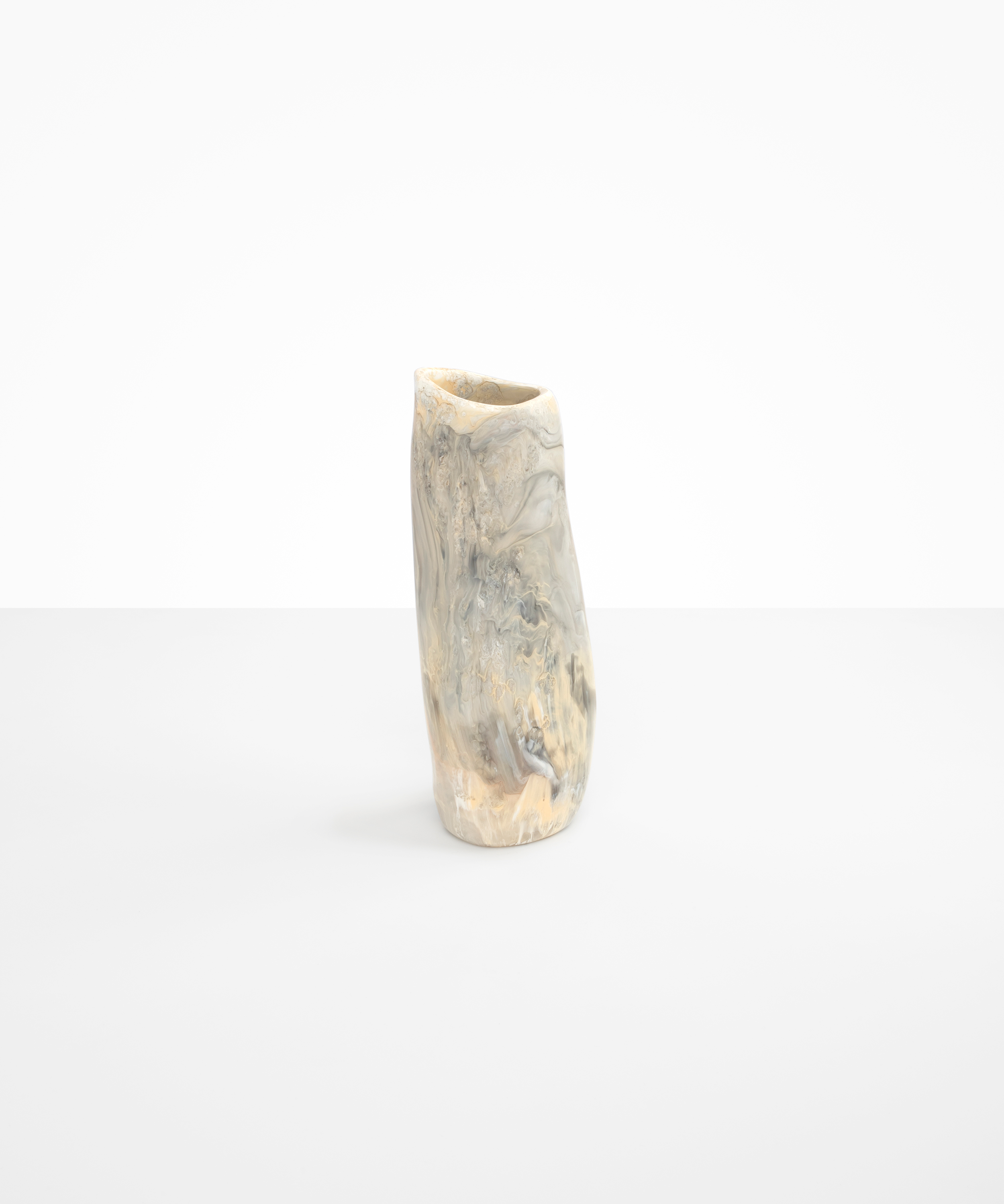 Dinosaur Designs Temple Vase in Sandy Pearl Colour resin