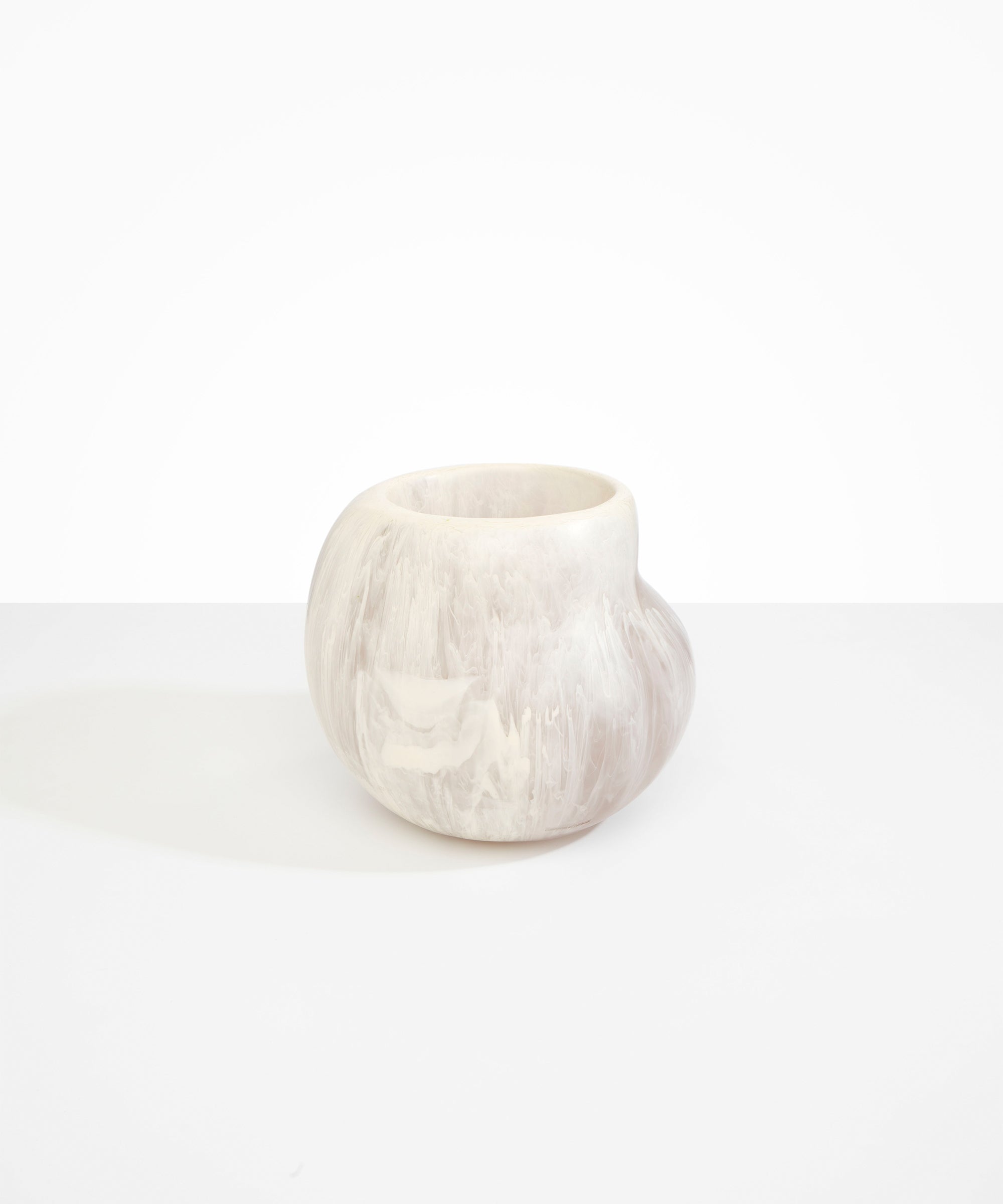 Dinosaur Designs Large Moss Vase in Chalk Swirl Colour resin