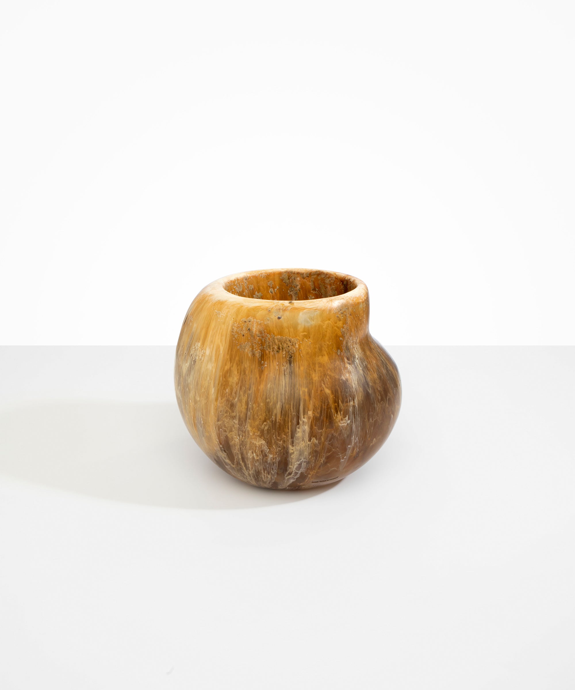 Dinosaur Designs Large Moss Vase in Light Horn Colour resin..