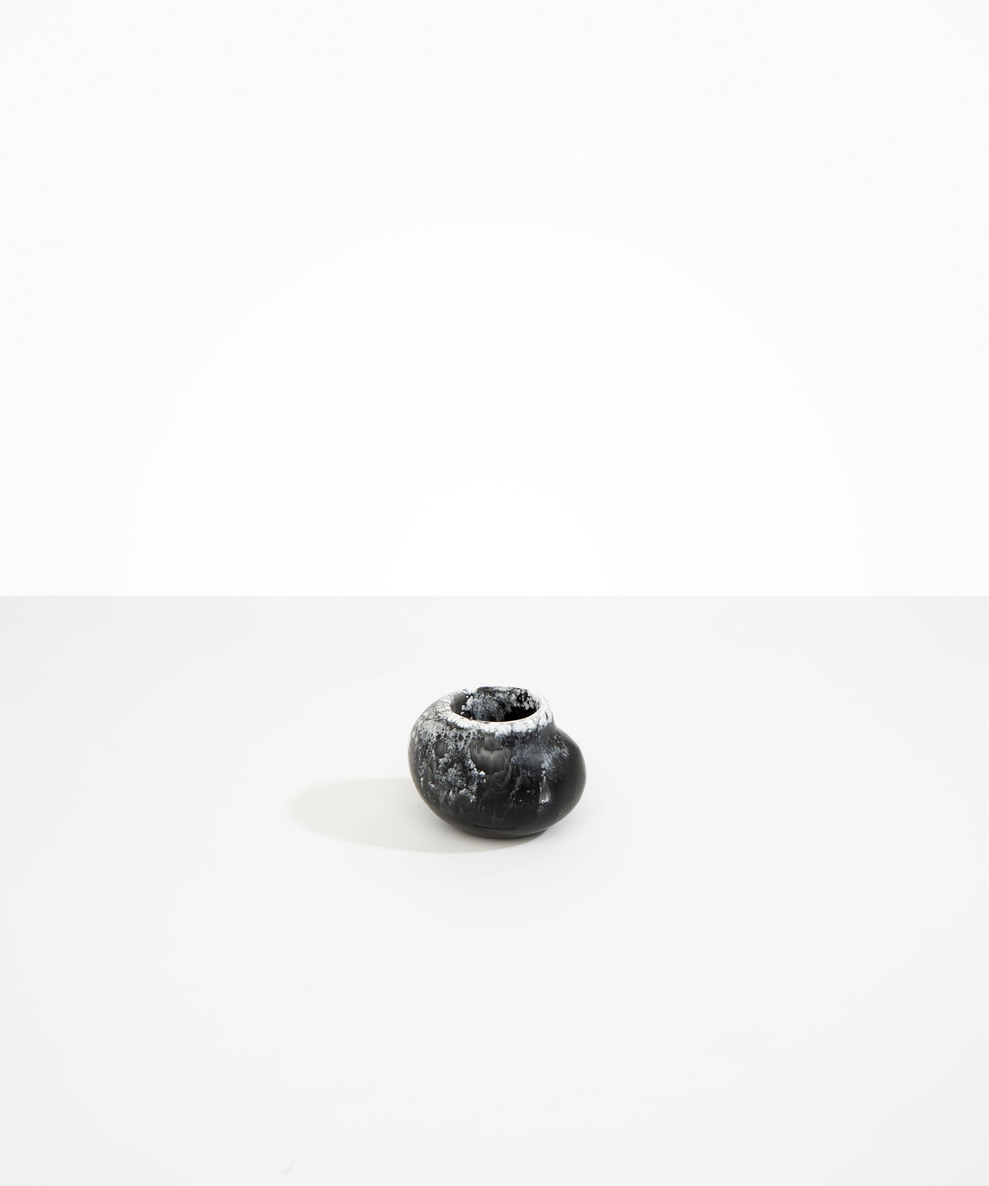 Dinosaur Designs Small Moss Vase in Black Marble Colour resin..