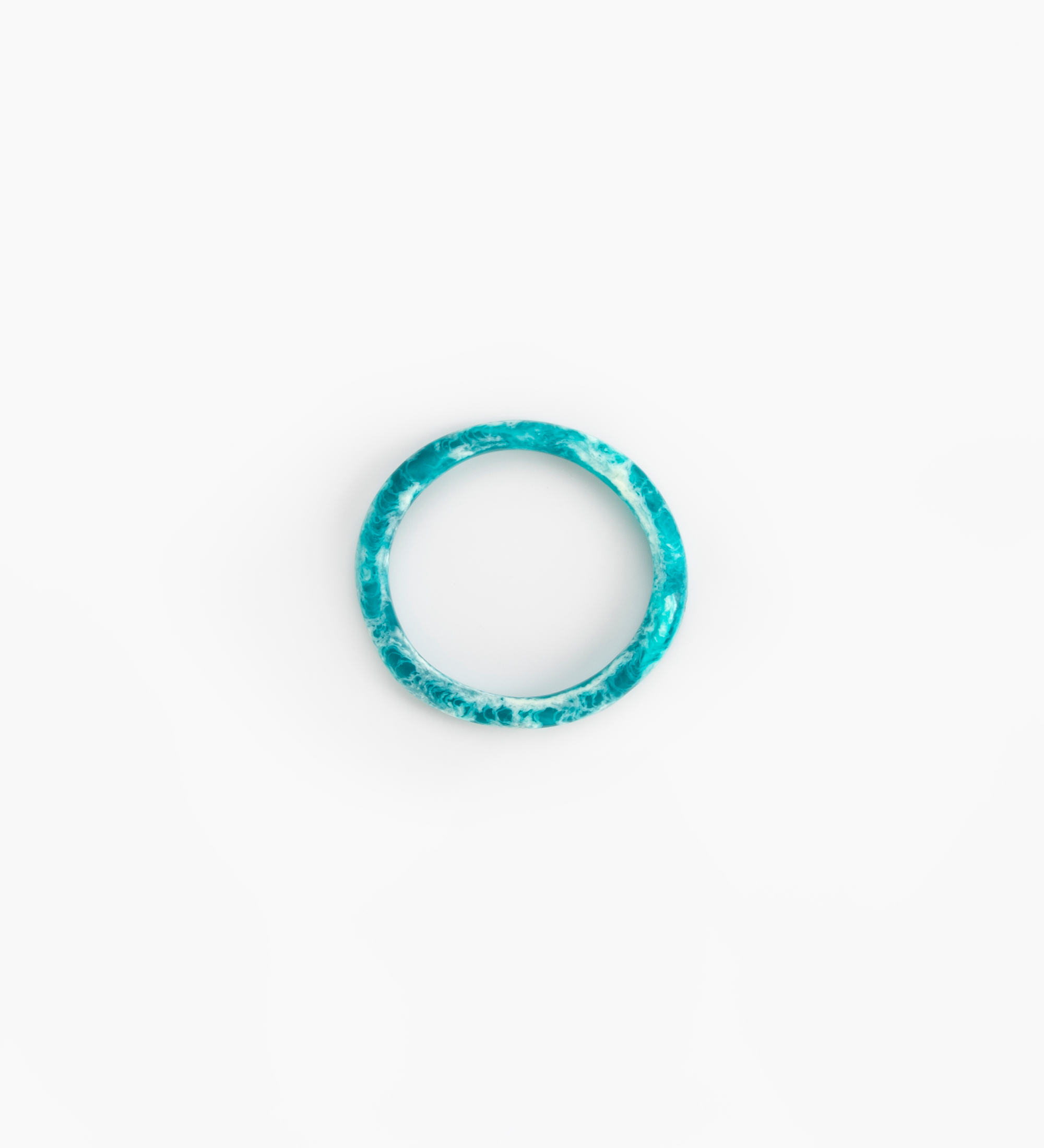 Dinosaur Designs Wishbone Bangle Bracelets in Lagoon Colour resin with Narrow Fit