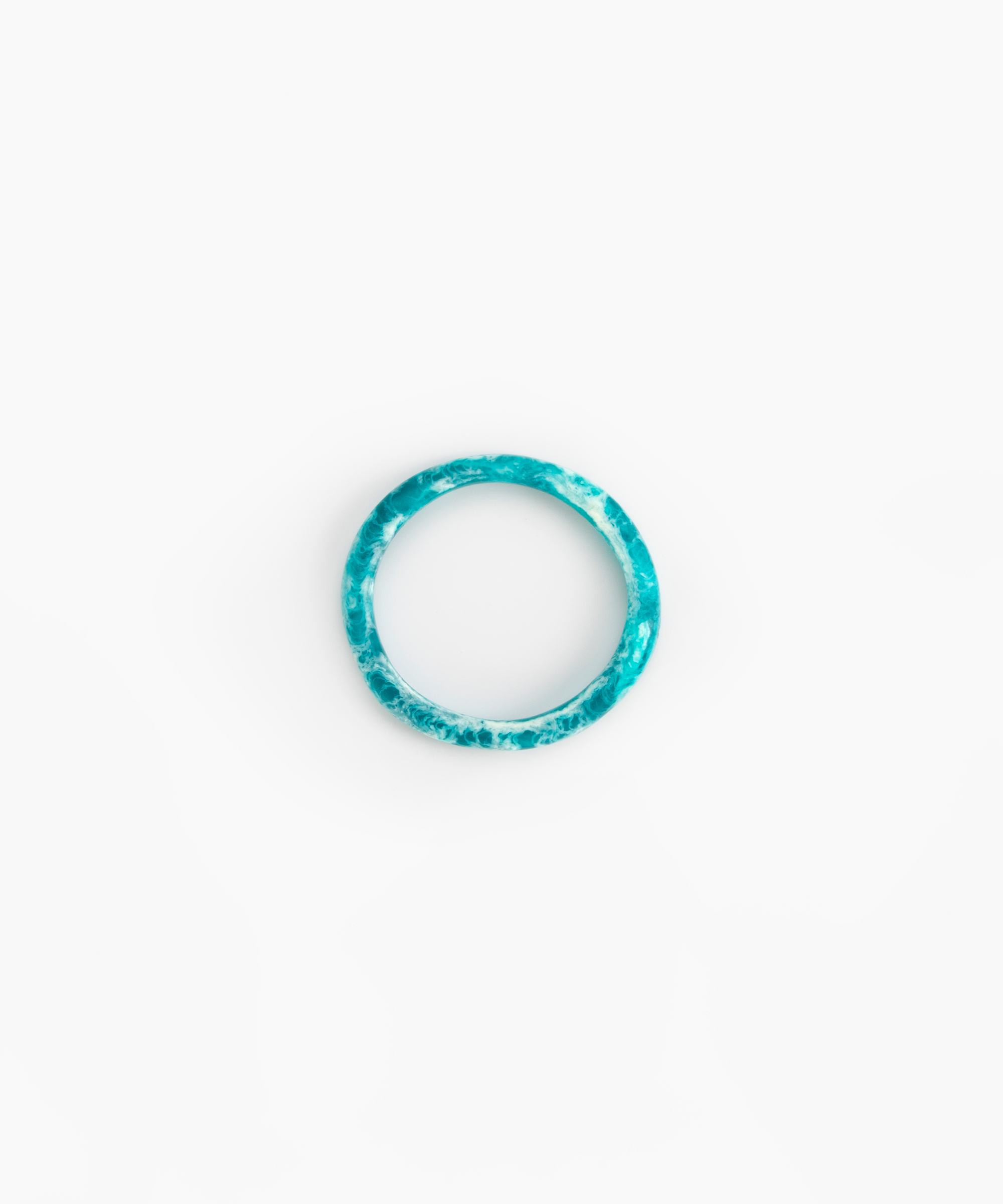 Dinosaur Designs Wishbone Bangle Bracelets in Lagoon Colour resin with Narrow Fit