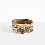Dinosaur Designs Large Branch Bowl in Cappuccino Colour resin.