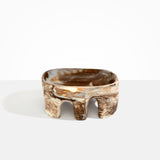Dinosaur Designs Large Branch Bowl in Cappuccino Colour resin.