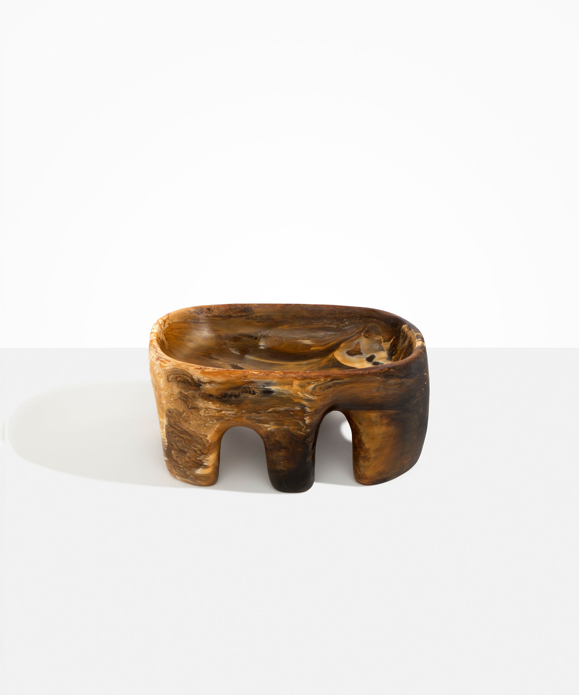 Dinosaur Designs Large Branch Bowl in Dark Horn Colour resin.