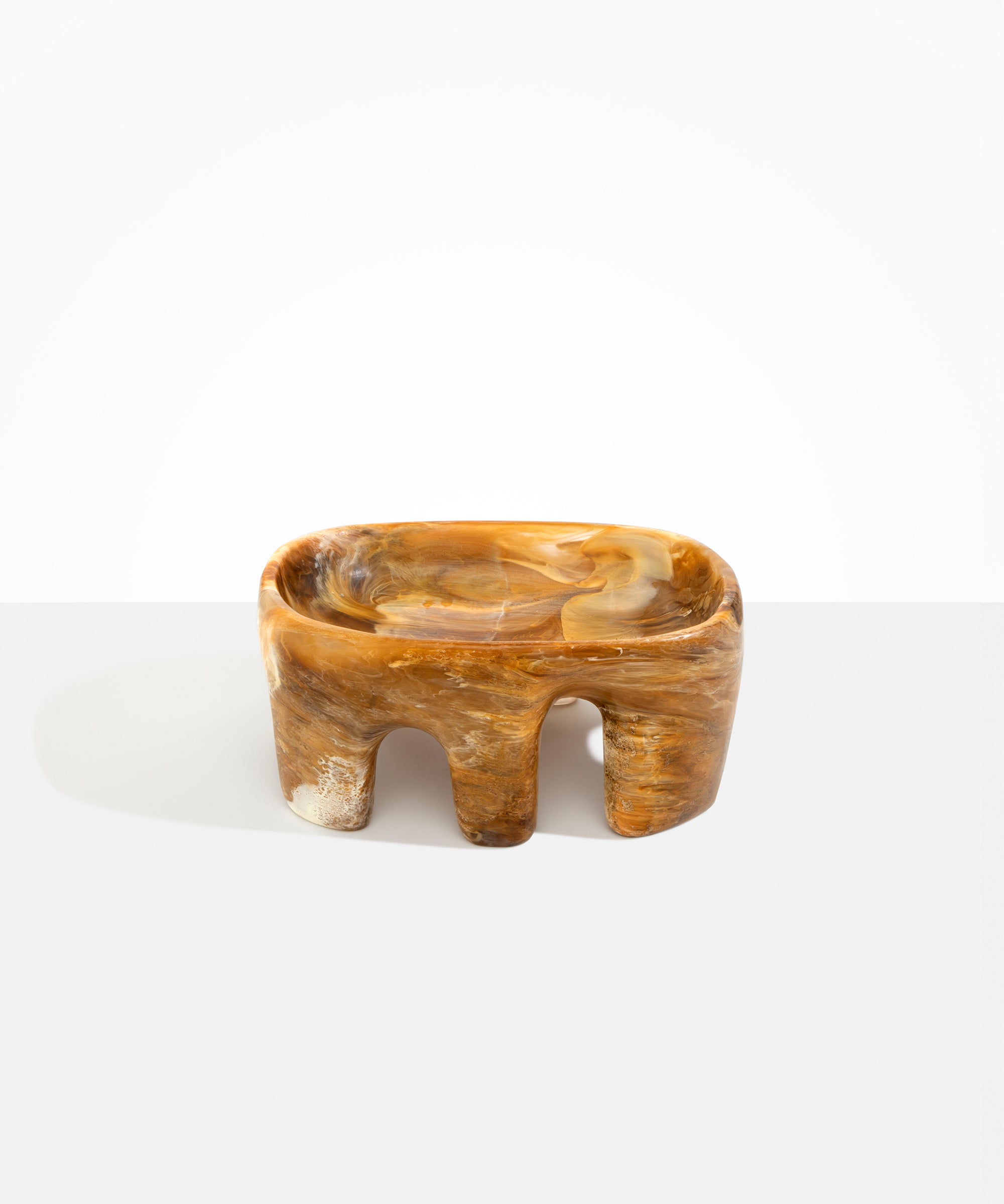 Dinosaur Designs Large Branch Bowl in Light Horn Colour resin.