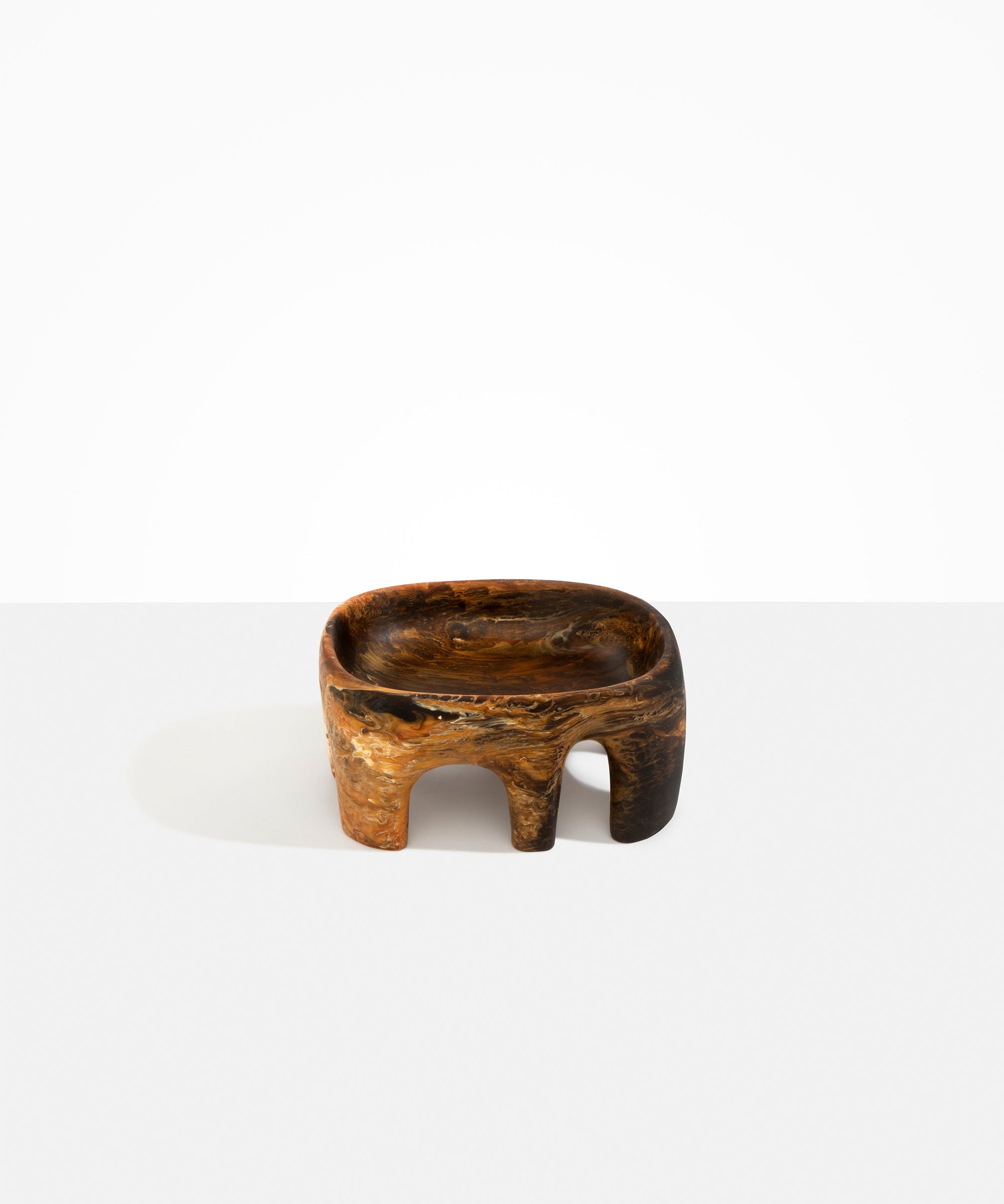 Dinosaur Designs Medium Branch Bowl in Dark Horn Colour resin