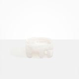 Dinosaur Designs Medium Branch Bowl in Snow Swirl Colour resin