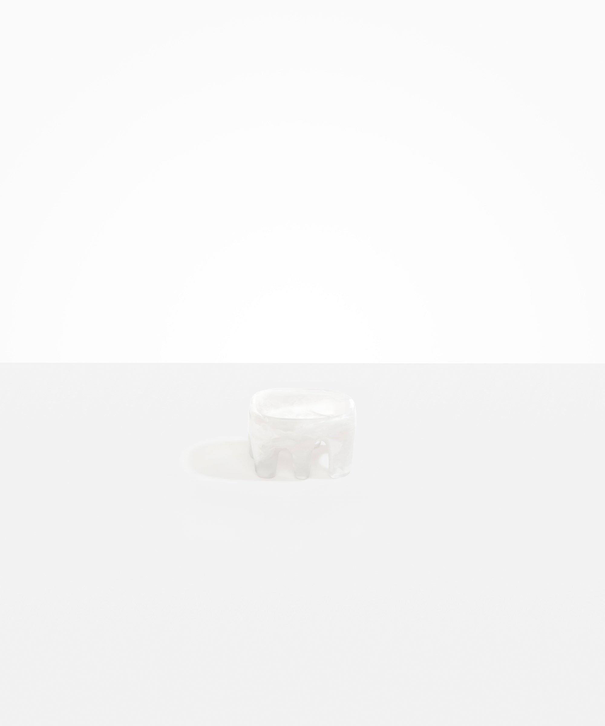 Dinosaur Designs Small Branch Bowl in Snow Swirl Colour resin..