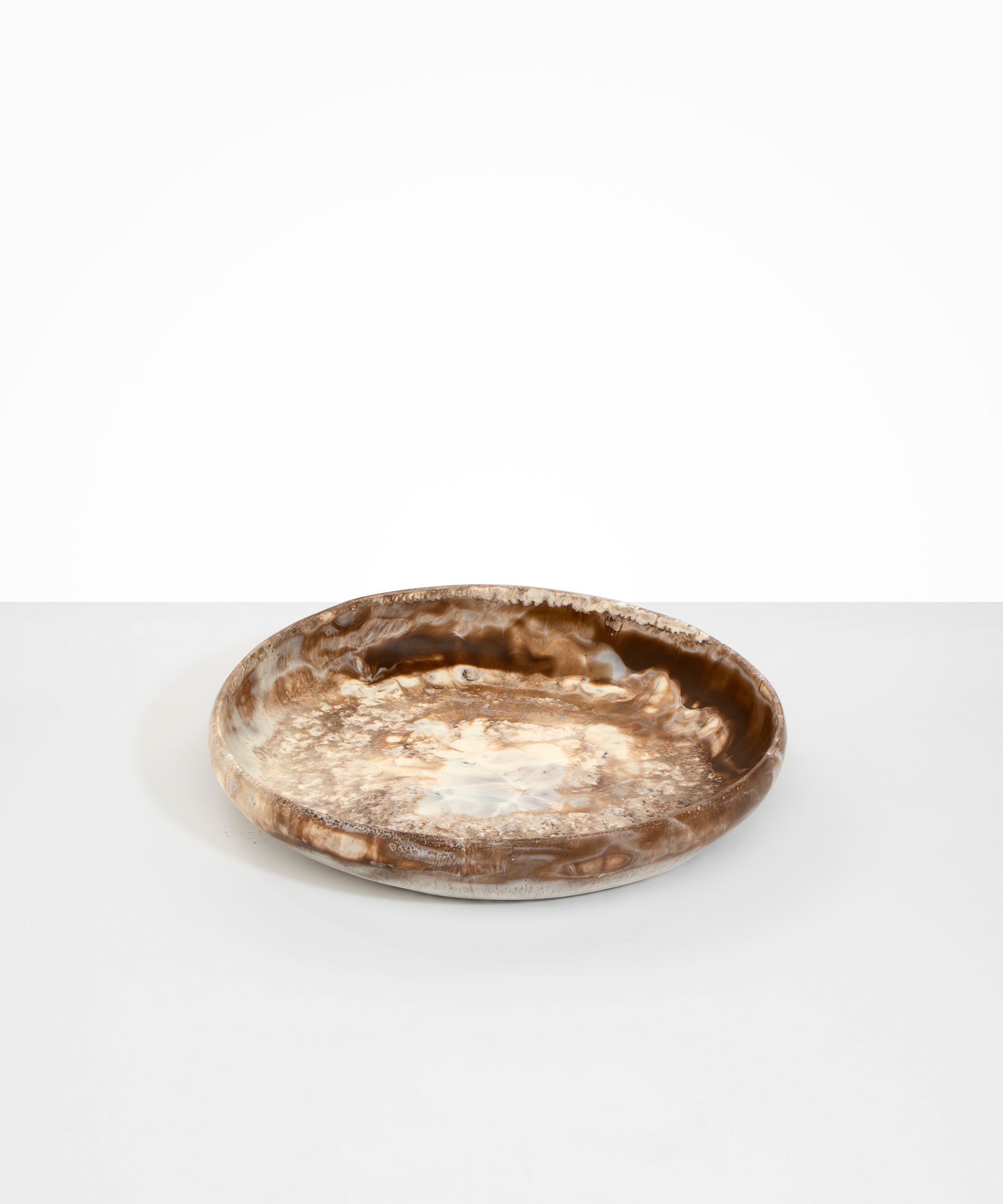 Dinosaur Designs Large Earth Bowl in Cappuccino Colour resin..