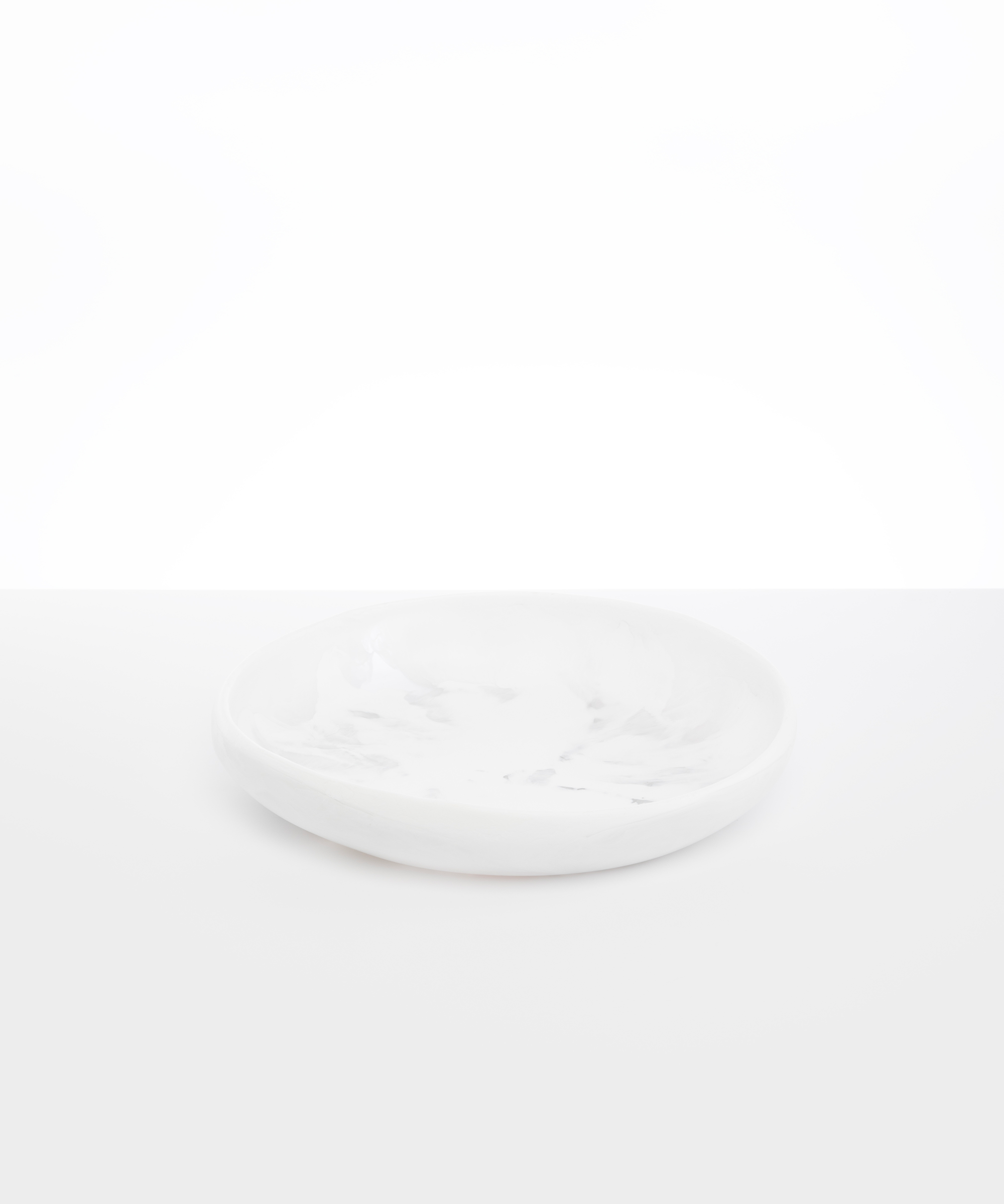 Dinosaur Designs Large Earth Bowl in Snow Swirl Colour resin..