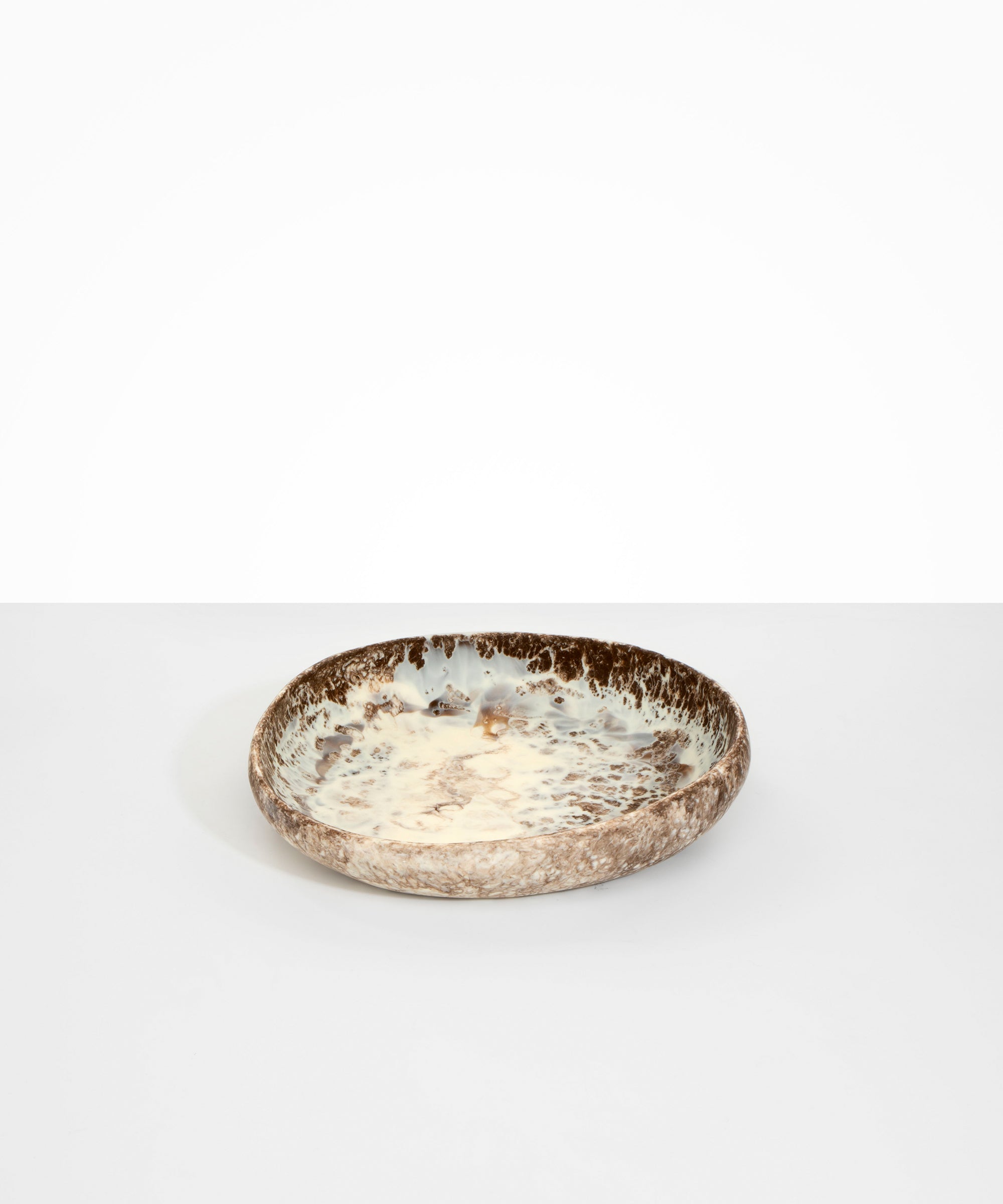 Dinosaur Designs Medium Earth Bowl in Cappuccino Colour resin..