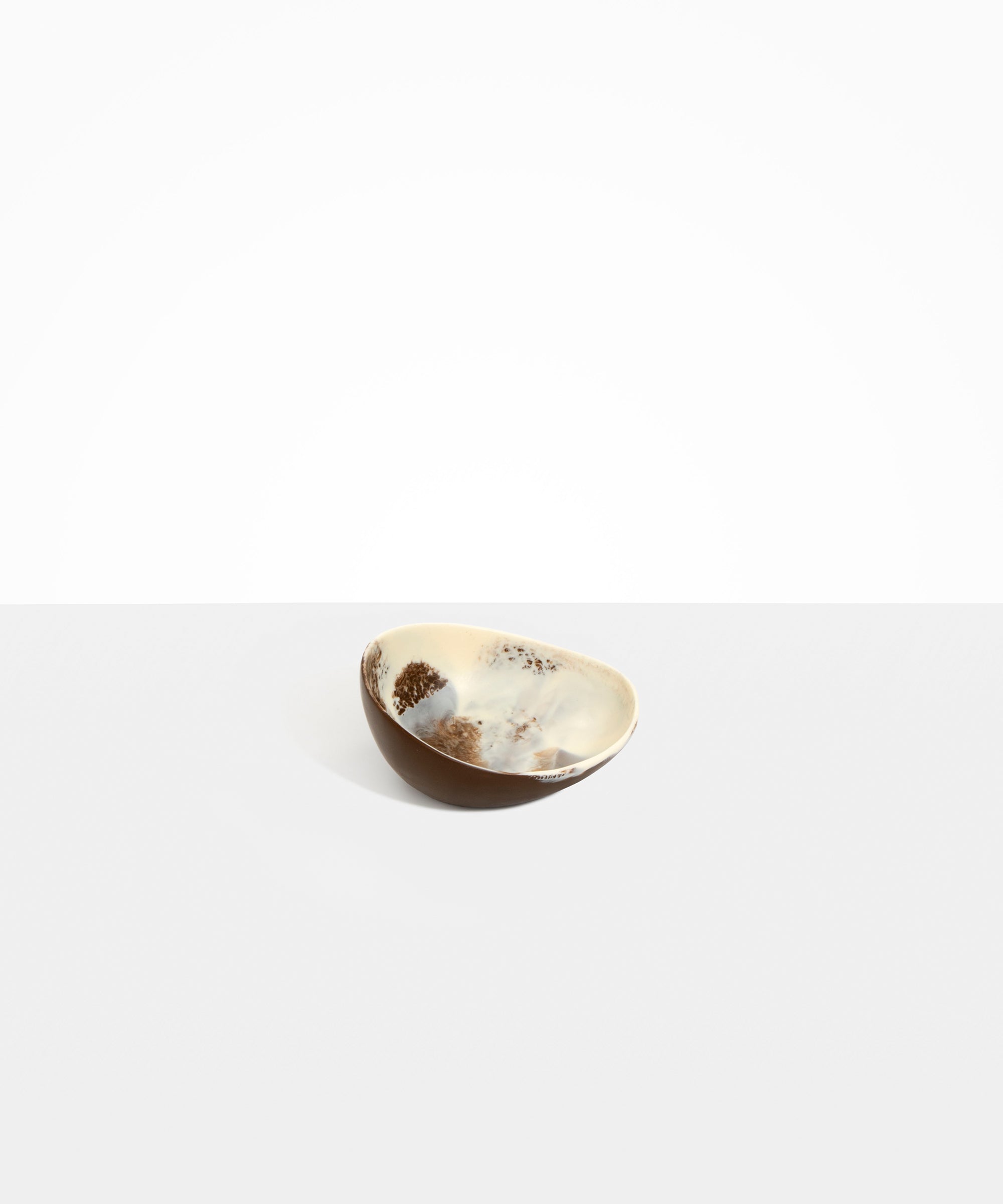 Dinosaur Designs Flow Dessert Bowl in Cappuccino Colour resin