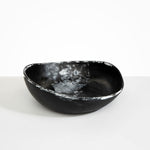 Dinosaur Designs Large Flow Bowl in Black Marble Colour resin.