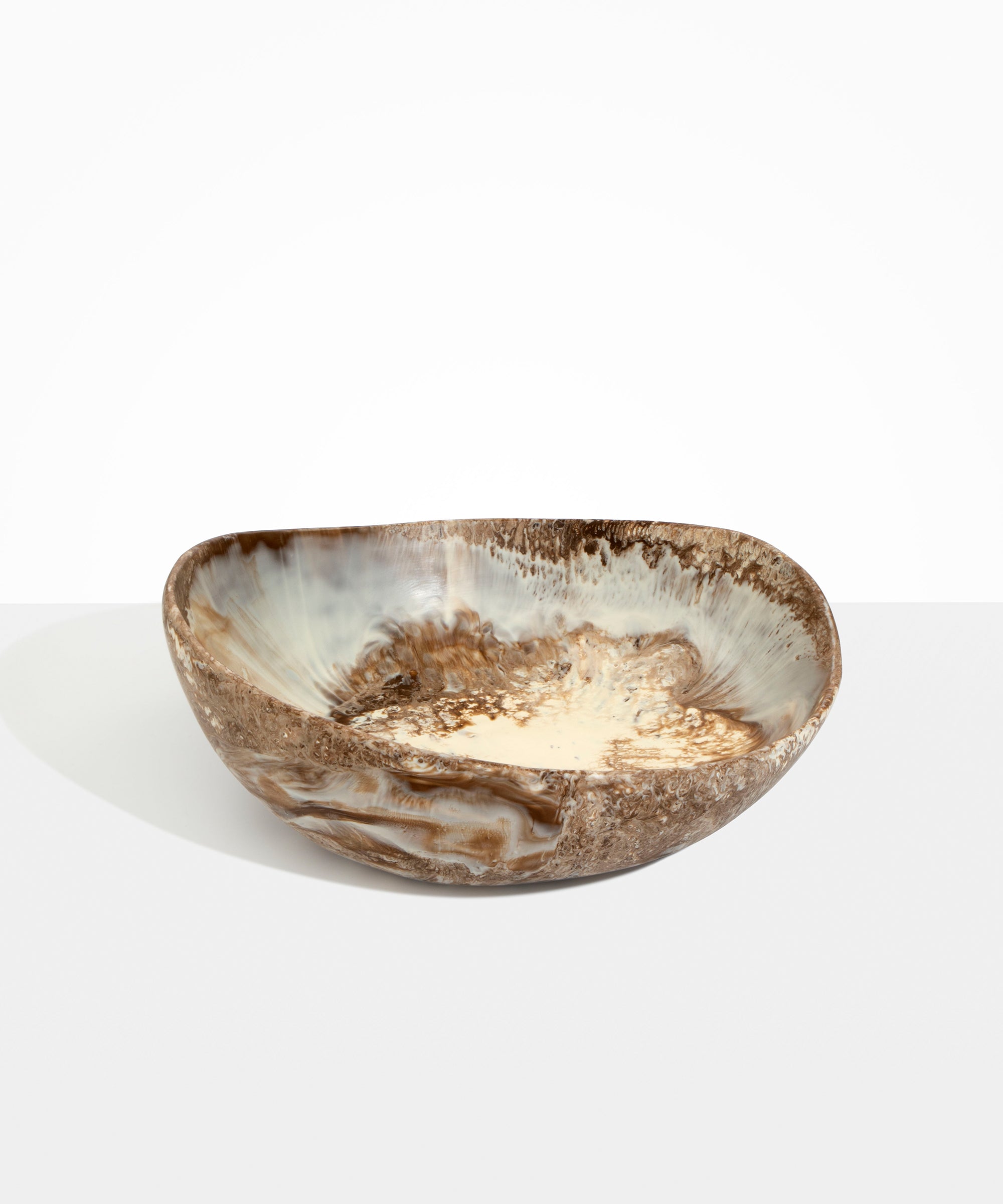 Dinosaur Designs Large Flow Bowl in Cappuccino Colour resin..