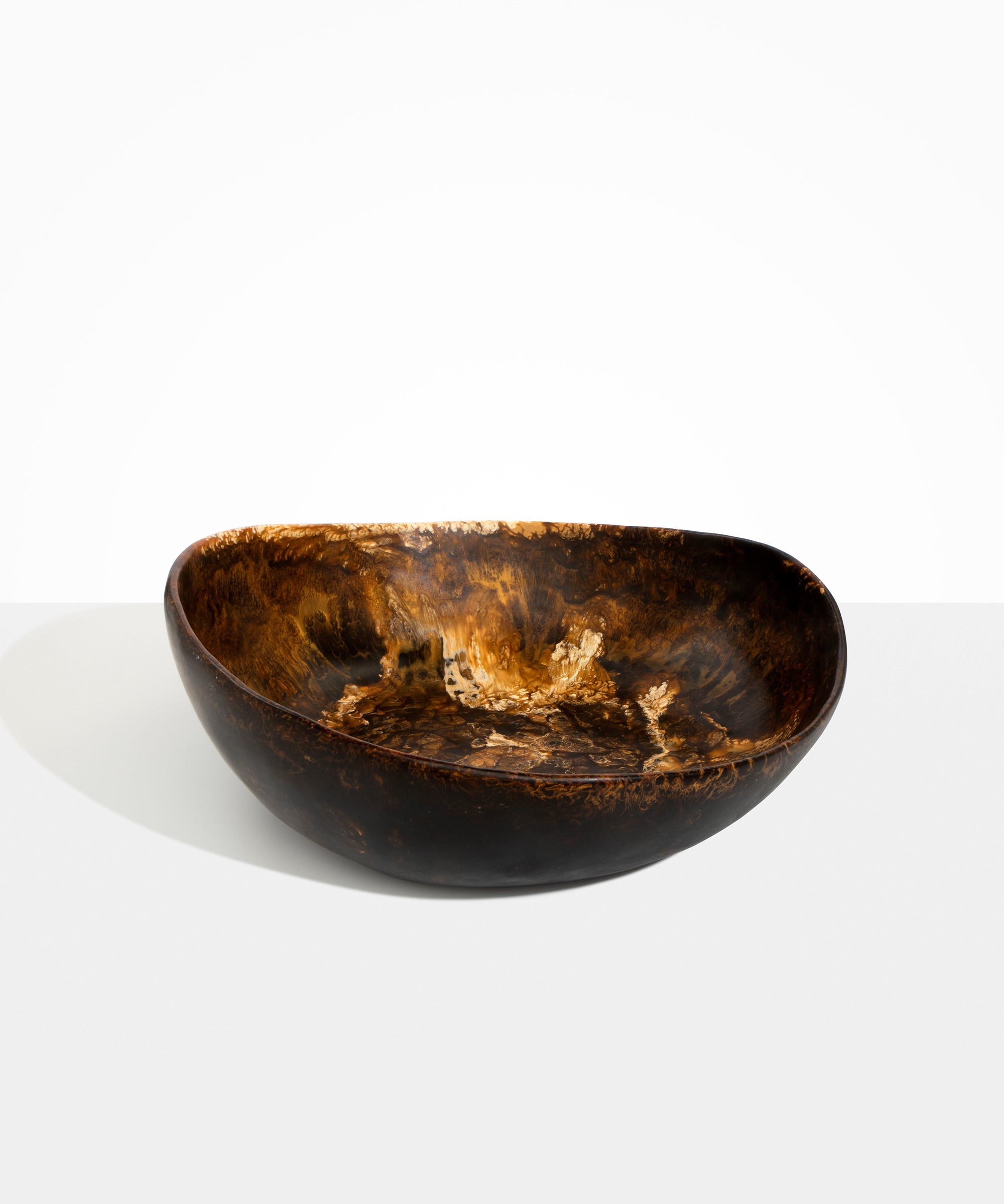 Dinosaur Designs Large Flow Bowl in Dark Horn Colour resin