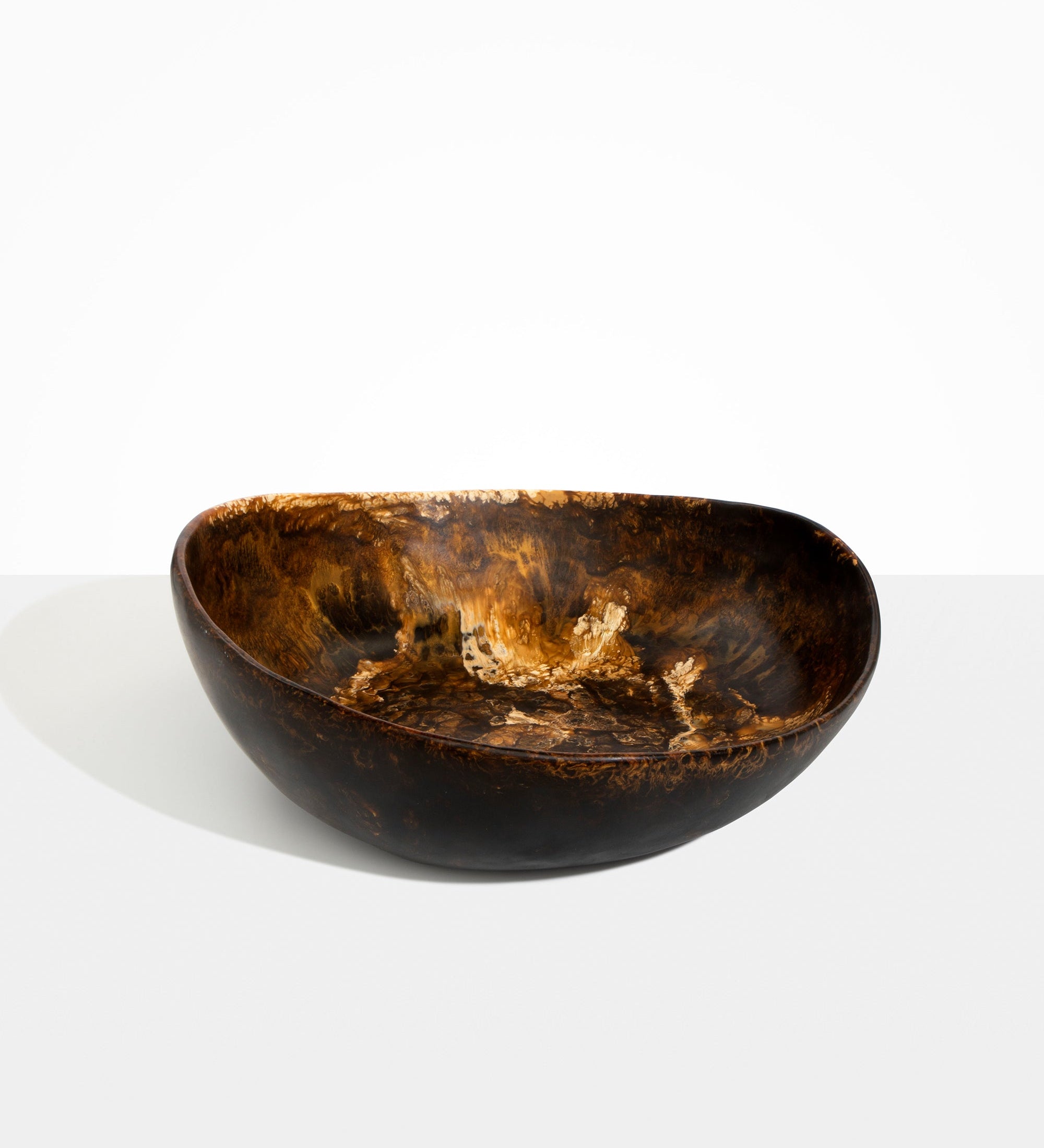 Dinosaur Designs Large Flow Bowl Bowls in Dark Horn Colour resin