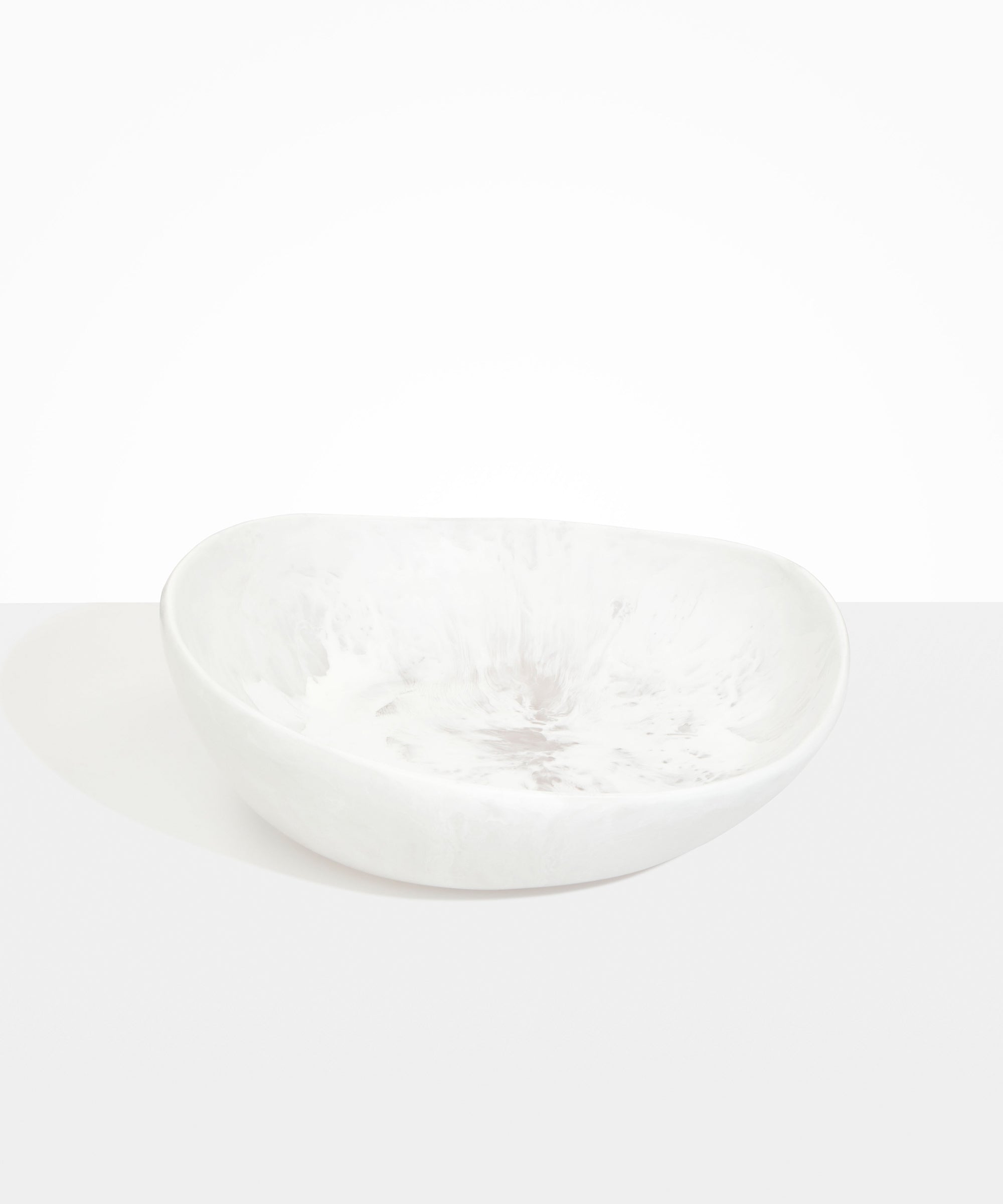 Dinosaur Designs Large Flow Bowl Bowls in Snow Swirl Colour resin