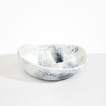 Dinosaur Designs Large Flow Bowl Bowls in White Marble Colour resin