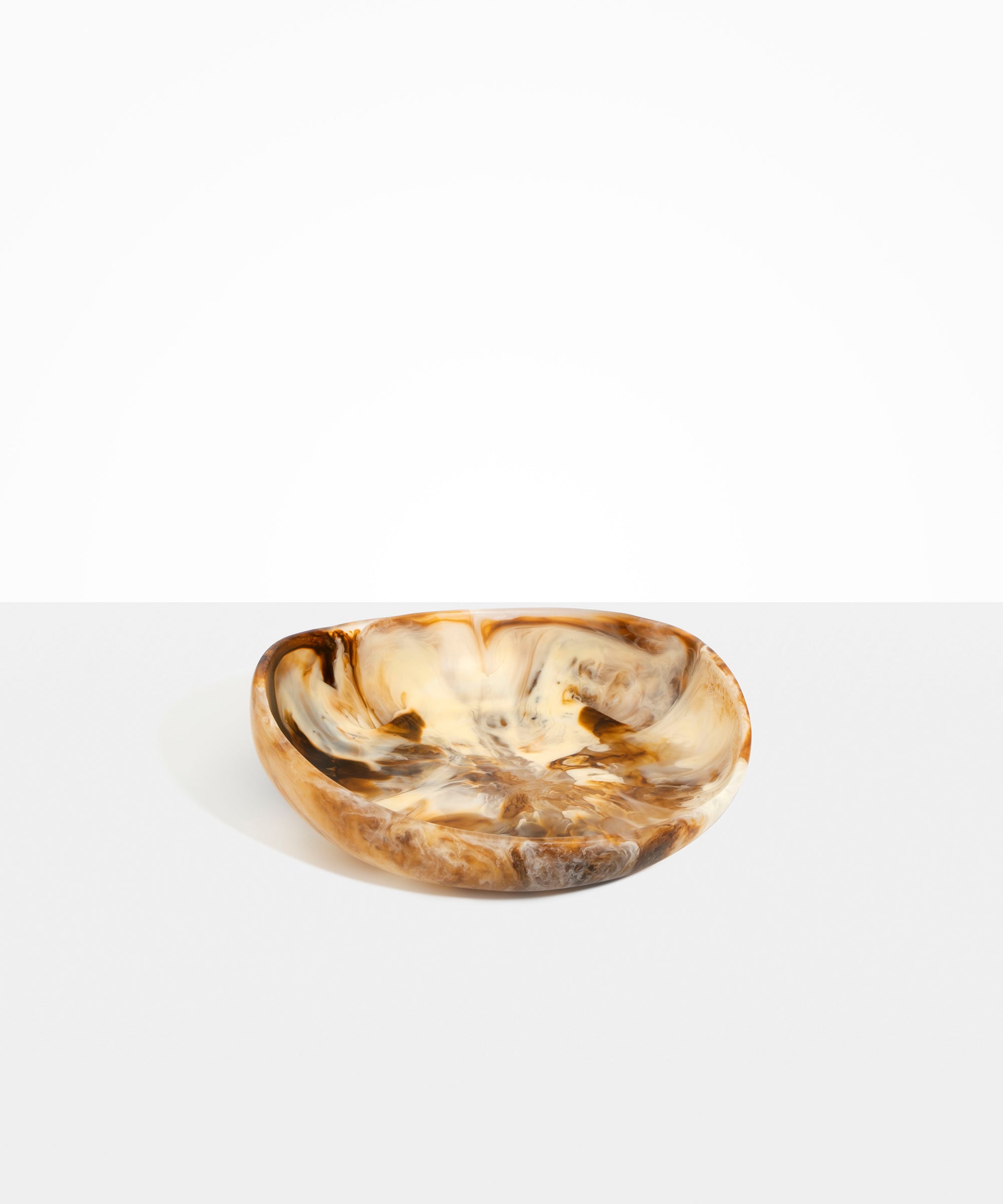 Dinosaur Designs Medium Flow Bowl in Light Horn Colour resin.