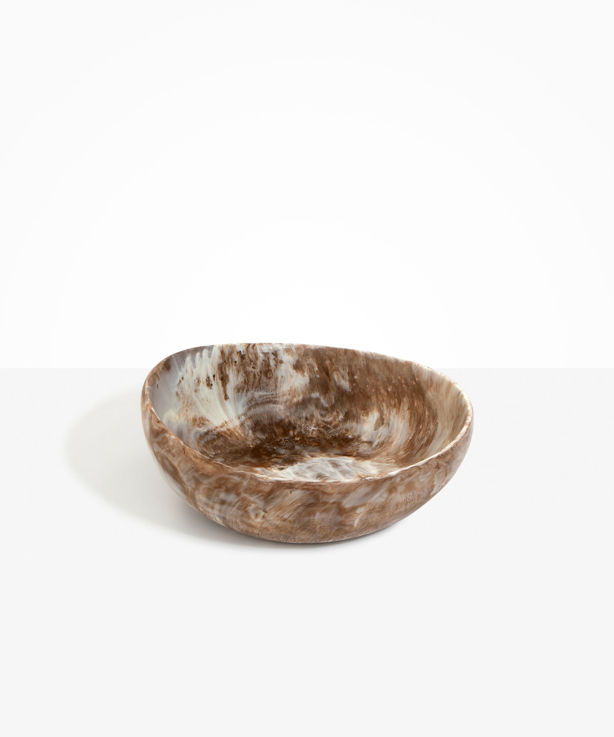 Dinosaur Designs Flow Salad Bowl in Cappuccino Colour resin