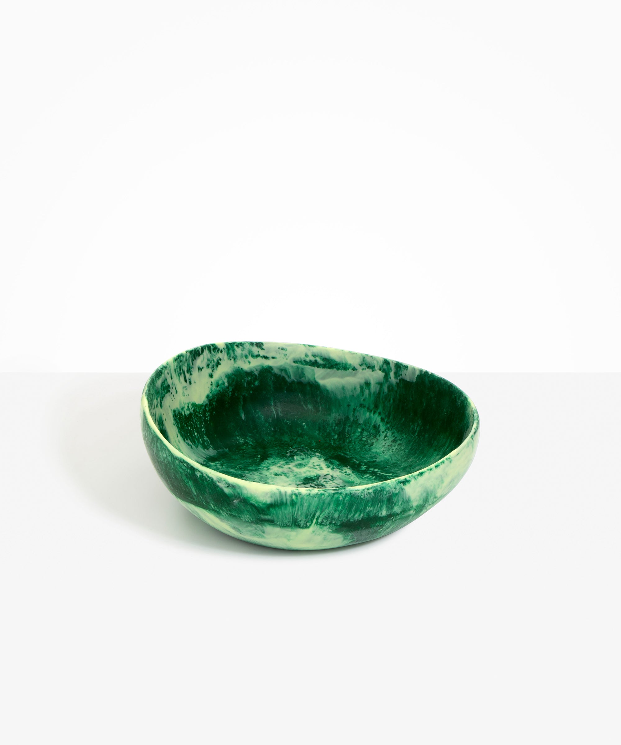 Dinosaur Designs Flow Salad Bowl in Grass Colour resin