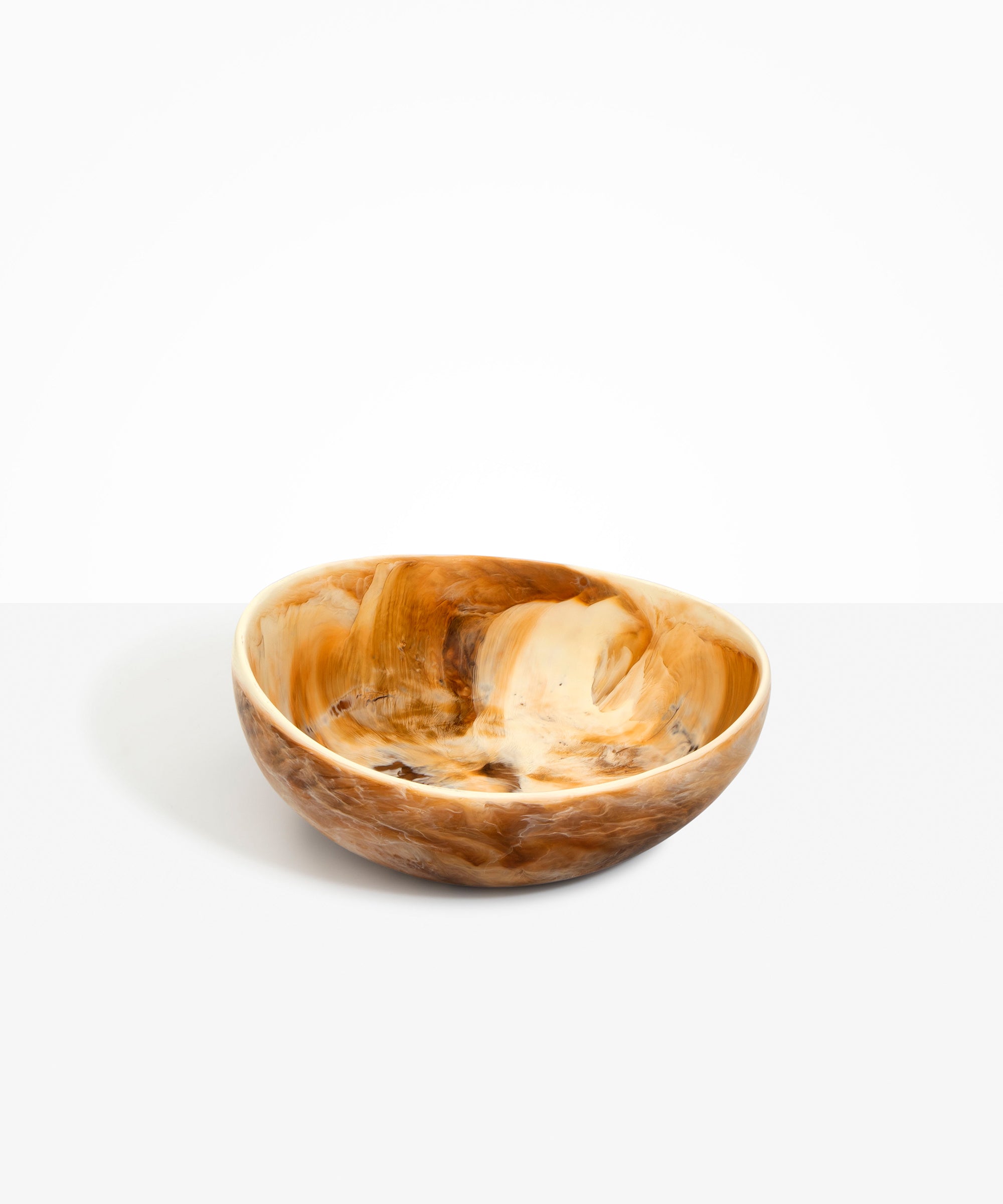 Dinosaur Designs Flow Salad Bowl in Light Horn Colour resin