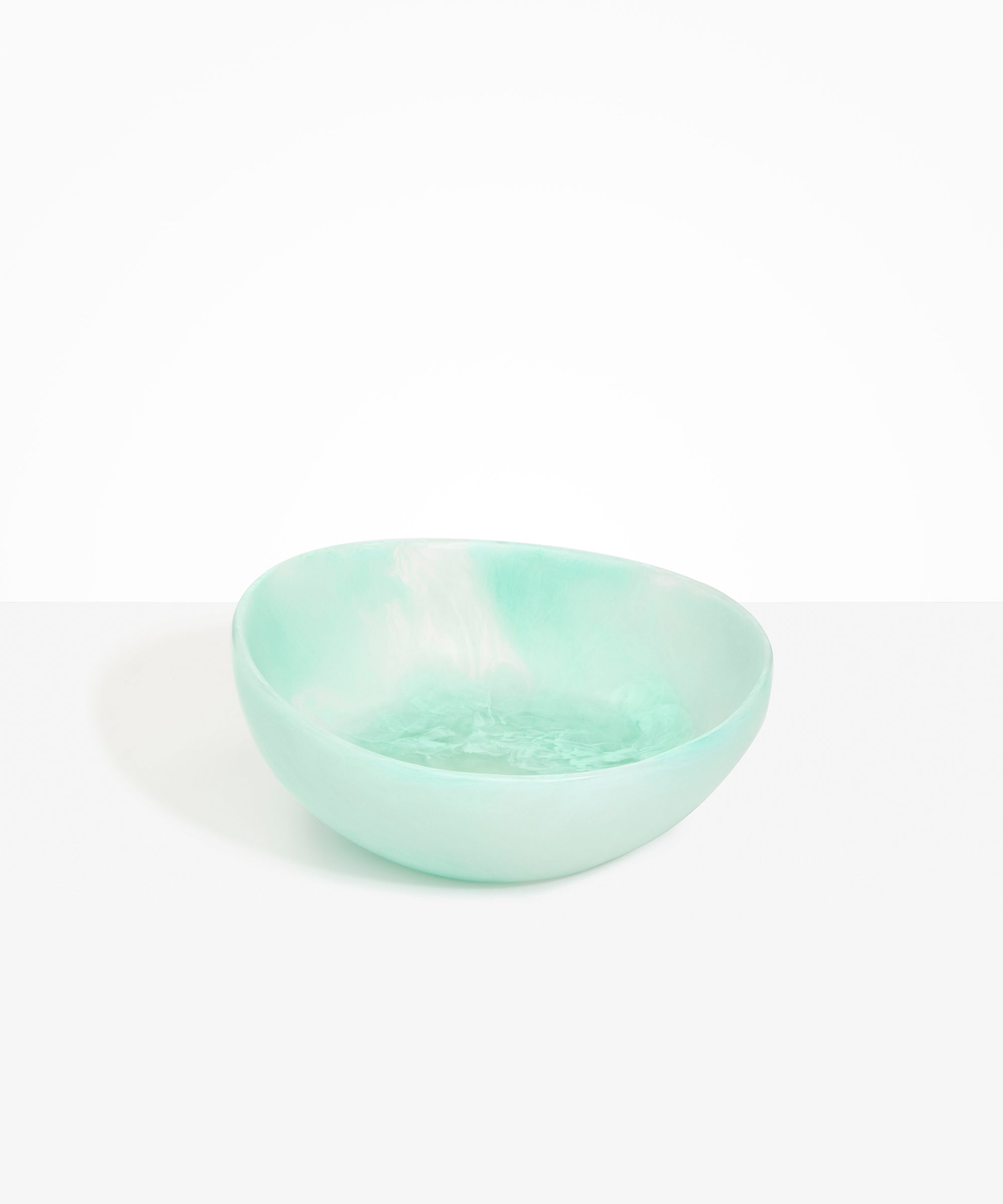 Dinosaur Designs Flow Salad Bowl in Mint Colour resin
