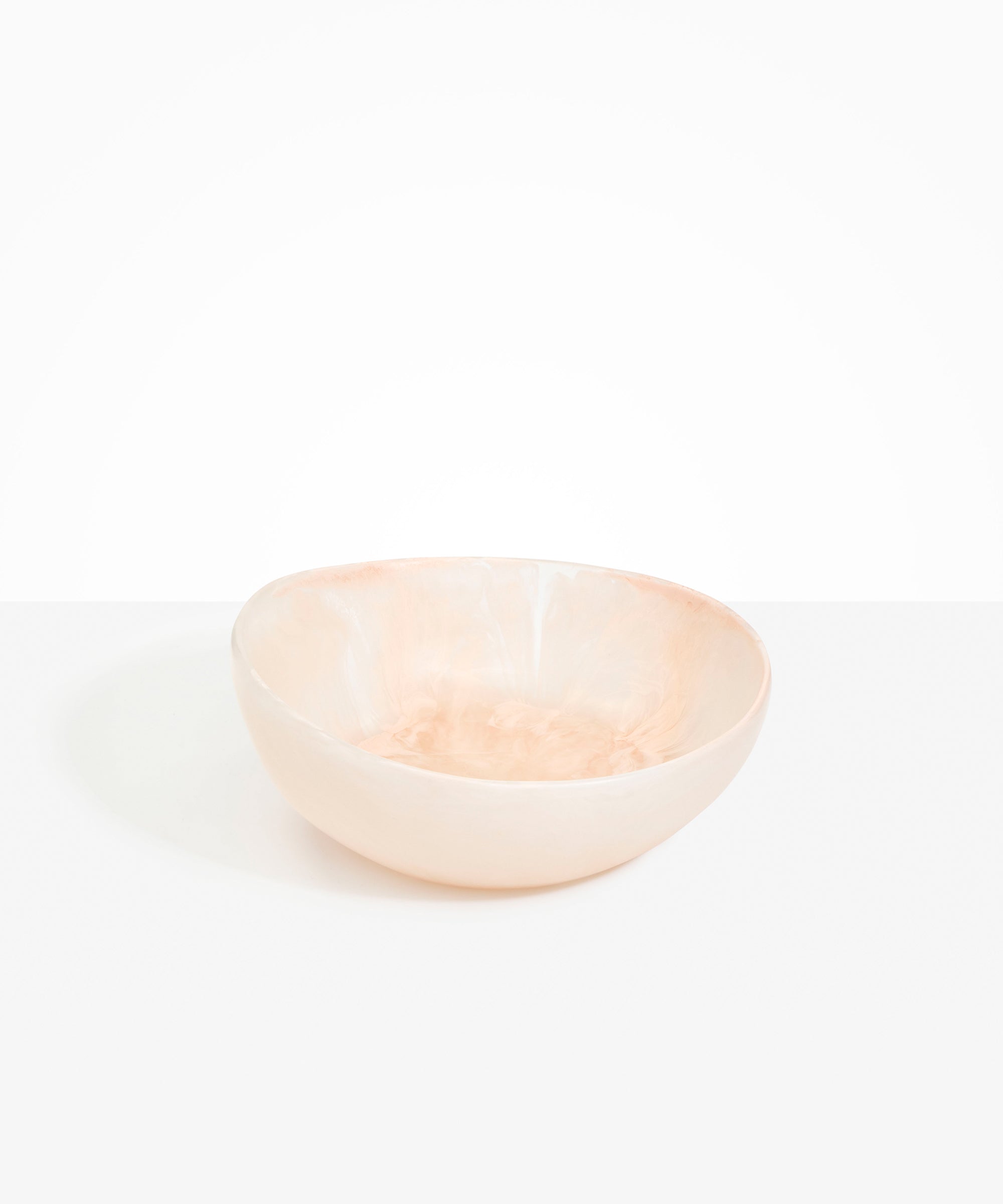 Dinosaur Designs Flow Salad Bowl in Rose Swirl Colour resin