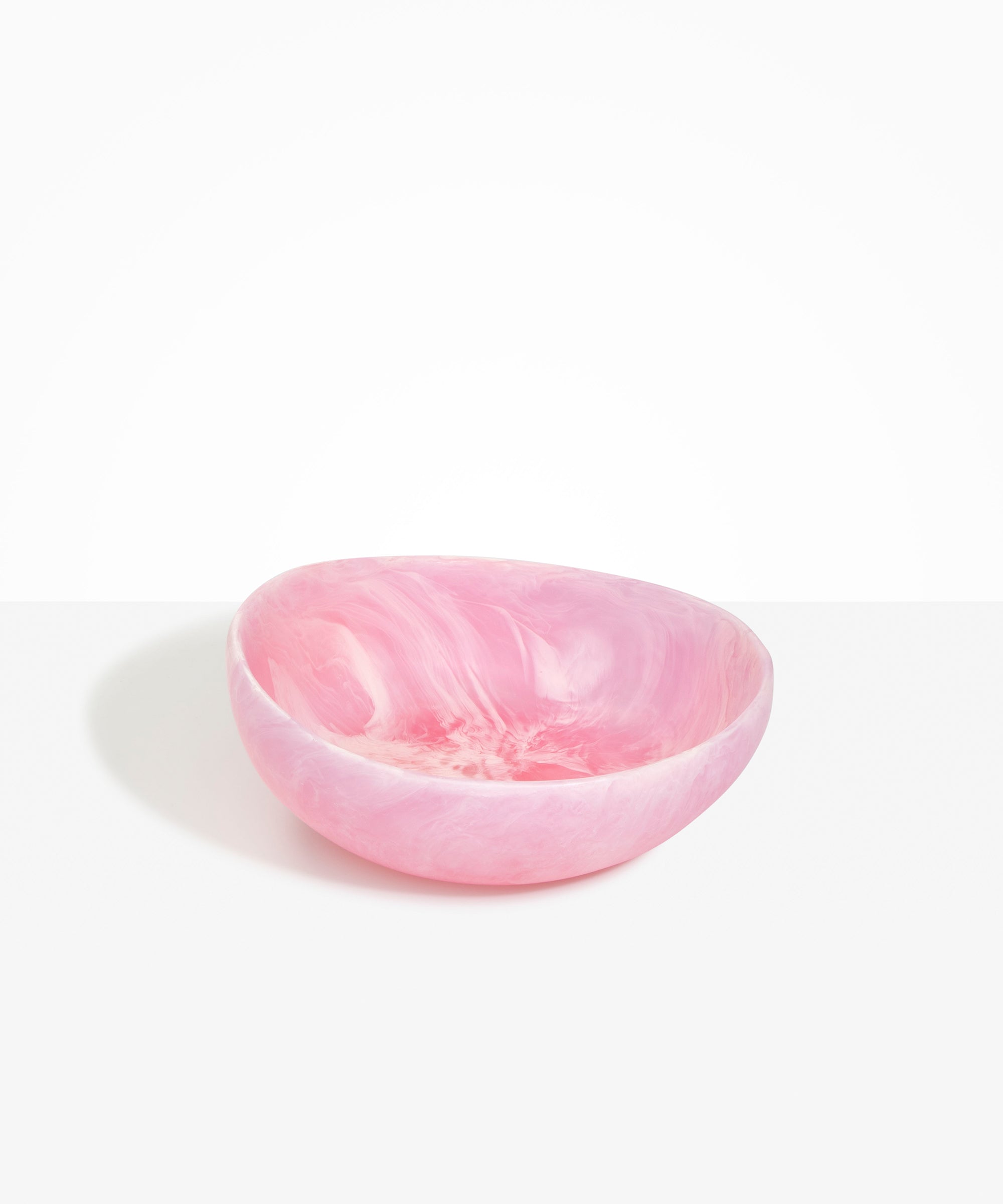 Dinosaur Designs Flow Salad Bowl in Shell Pink Colour resin