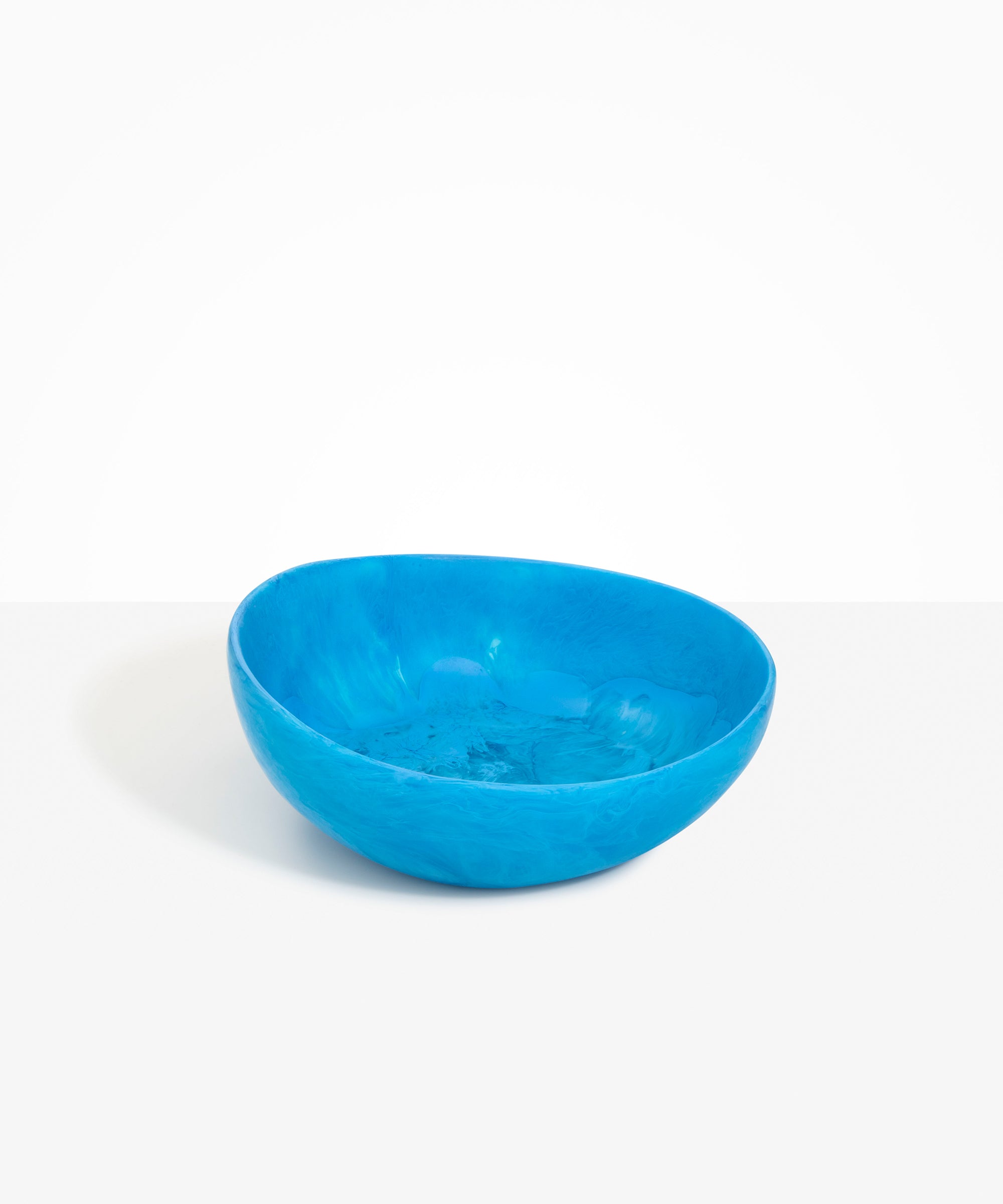 Dinosaur Designs Flow Salad Bowl in Sky Colour resin