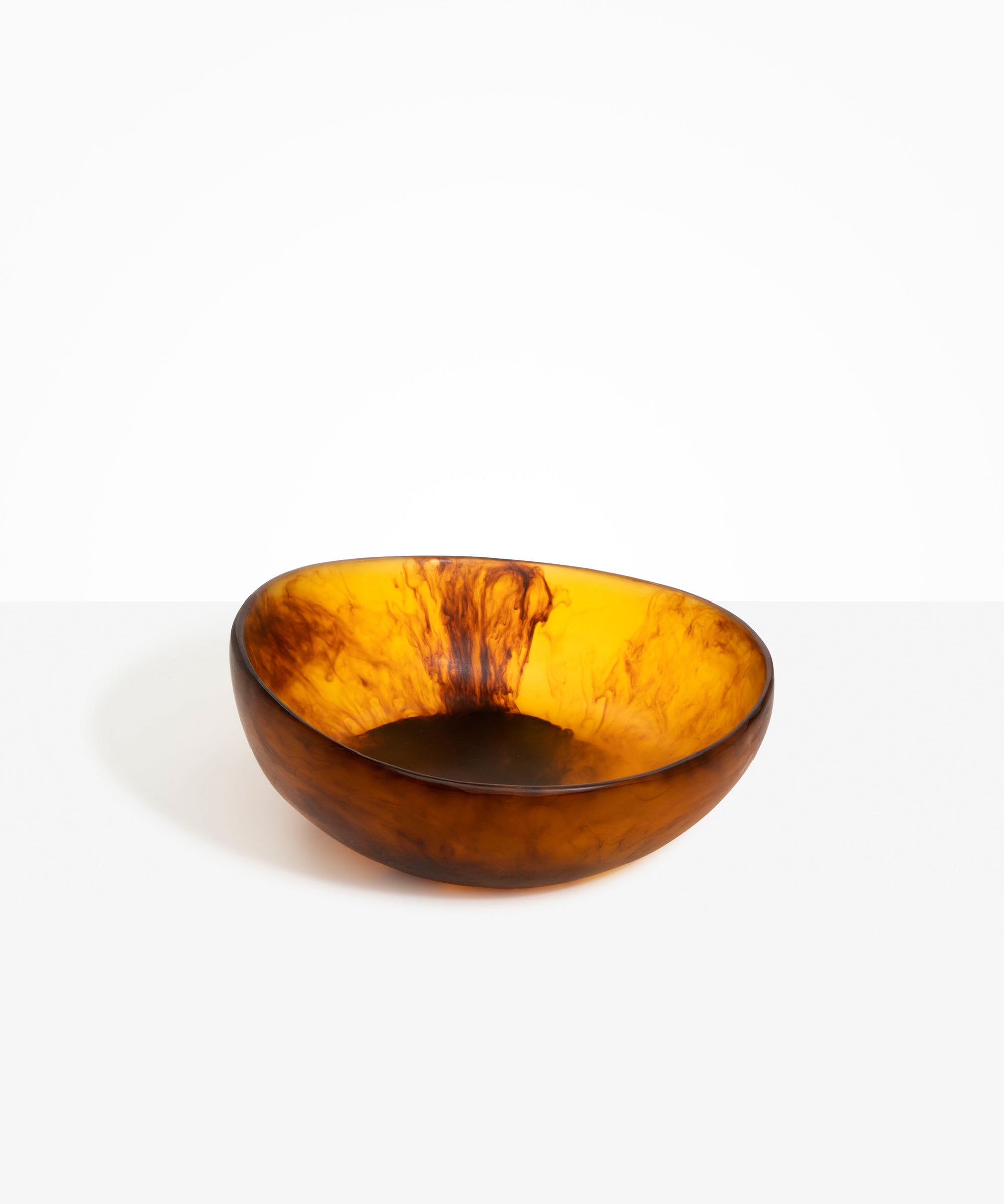 Dinosaur Designs Flow Salad Bowl in Tortoise Colour resin