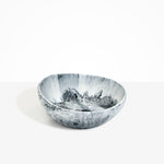 Dinosaur Designs Flow Salad Bowl in White Marble Colour resin